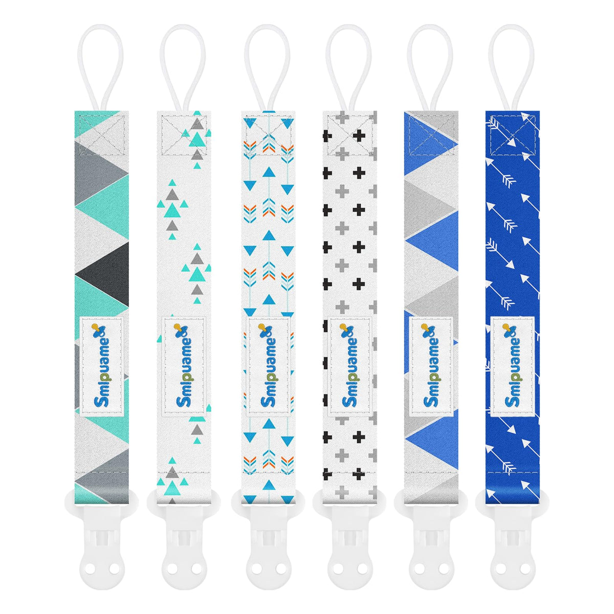 Dummy Clip Boys,8 Pack BPA Free Soother Chain,Pacifier Holder Clips for Teether Toy,Baby Dummy Strap Clip Universal Design Fit All Pacifiers Baby Teething Toys,Newborn Baby Gift