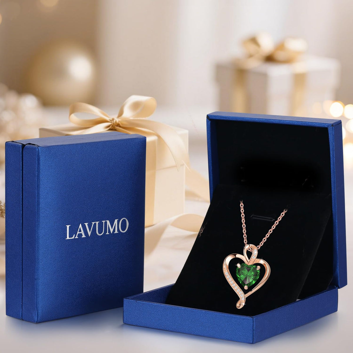 LAVUMO Heart Necklace for Women 925 Sterling Silver Love Pendant Jewellery