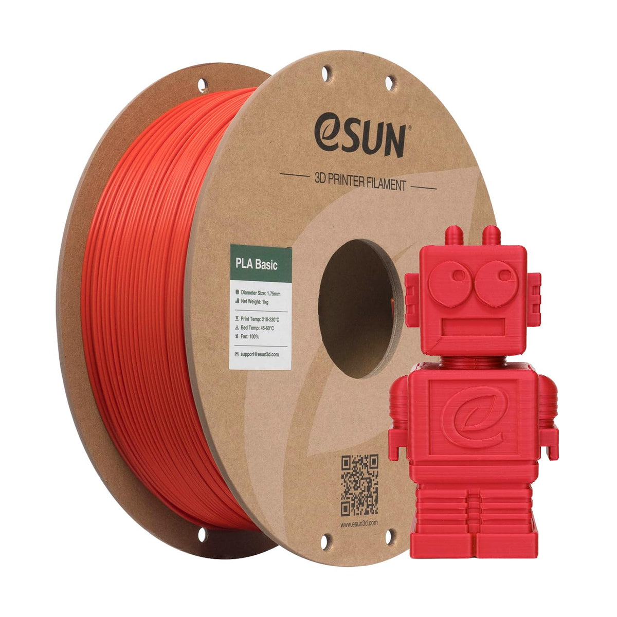 eSUN PLA Filament 1.75mm, PLA Basic Dimensional Accuracy +/- 0.05mm, 1KG Spool (2.2 LBS) Speedy Filament for 3D Printers,Black