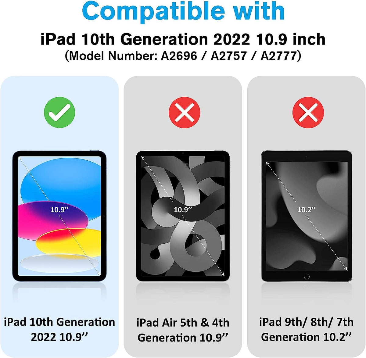 Tempered Glass Screen Protector for iPad 10.2 Inch 9th/8th/7th Generation, 1 Pack, 9H Hardness, HD Clear, Anti-Scratch (1, iPad 9th/8th/7th Gen 10.2-inch)