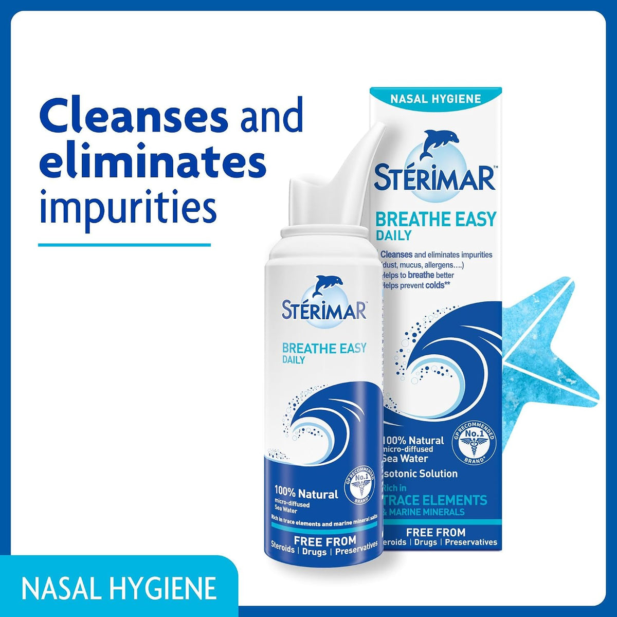 Sterimar Breathe Easy Daily Nasal Spray, Gentle Nasal Hygiene, 100ml