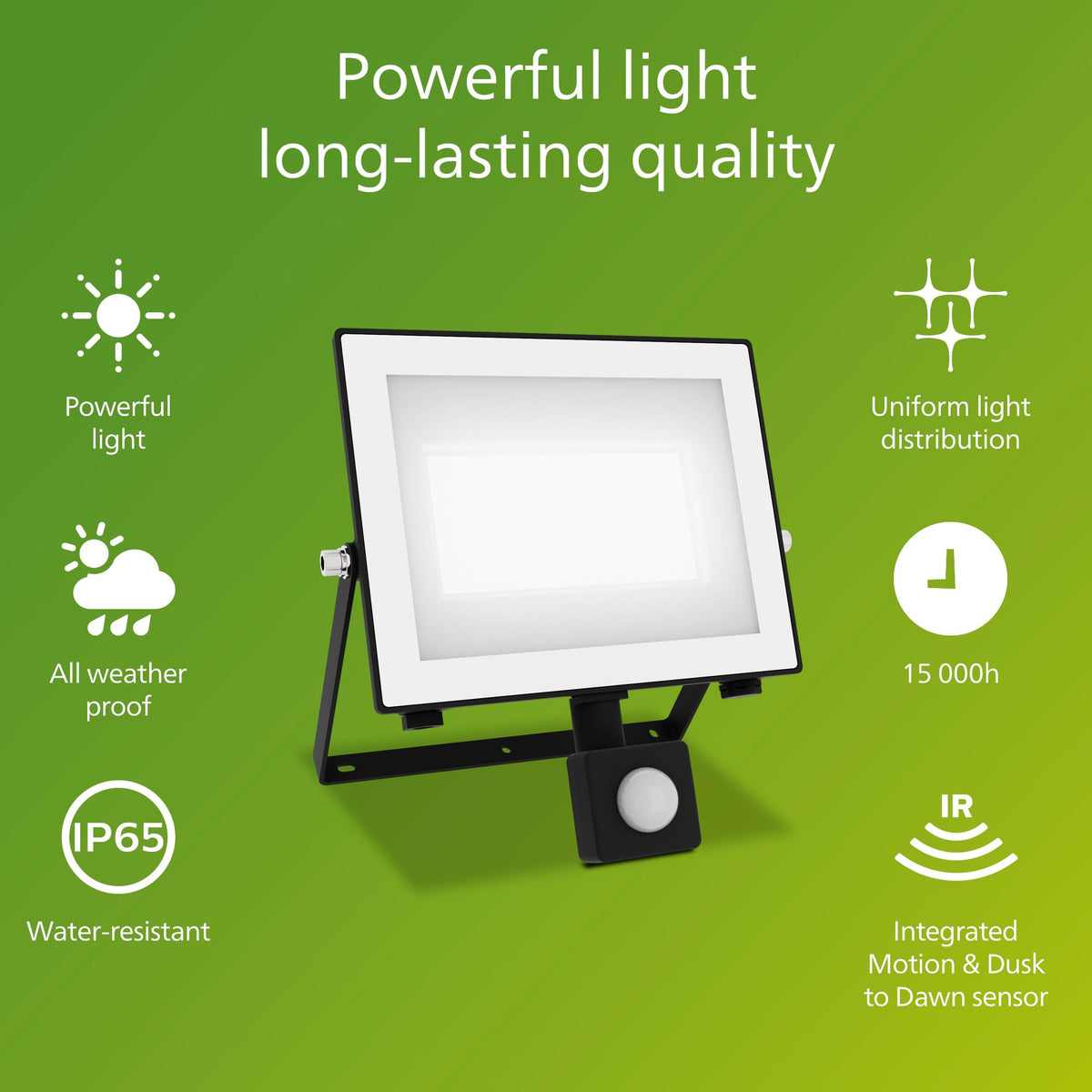 Philips Lois Outdoor Floodlight, White, 10 W