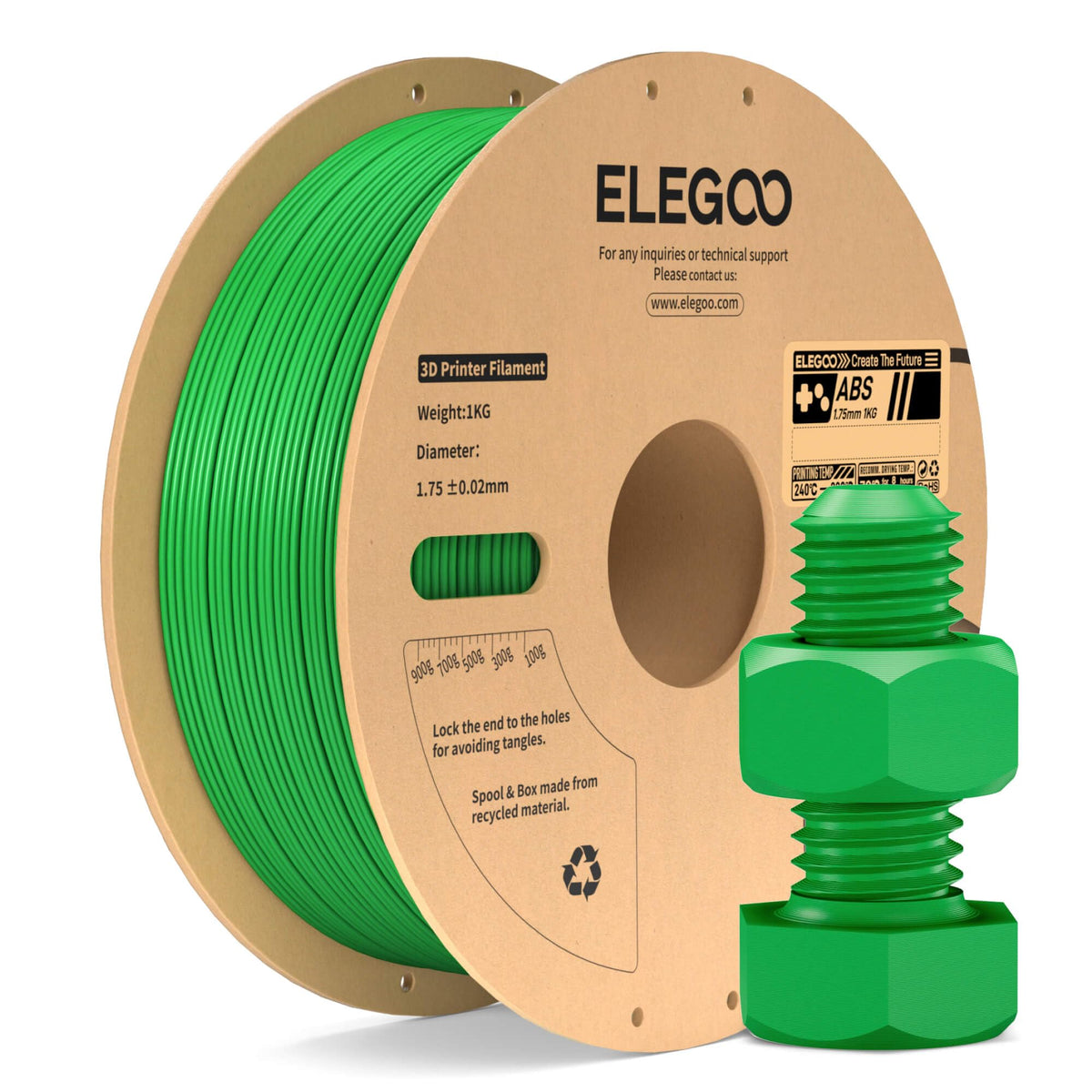 ELEGOO TPU Filament 1.75mm Grey 1KG, 95A Flexible Soft 3D Printing Filament 1KG Spool(2.2lbs) Fits for Most FDM 3D Printers