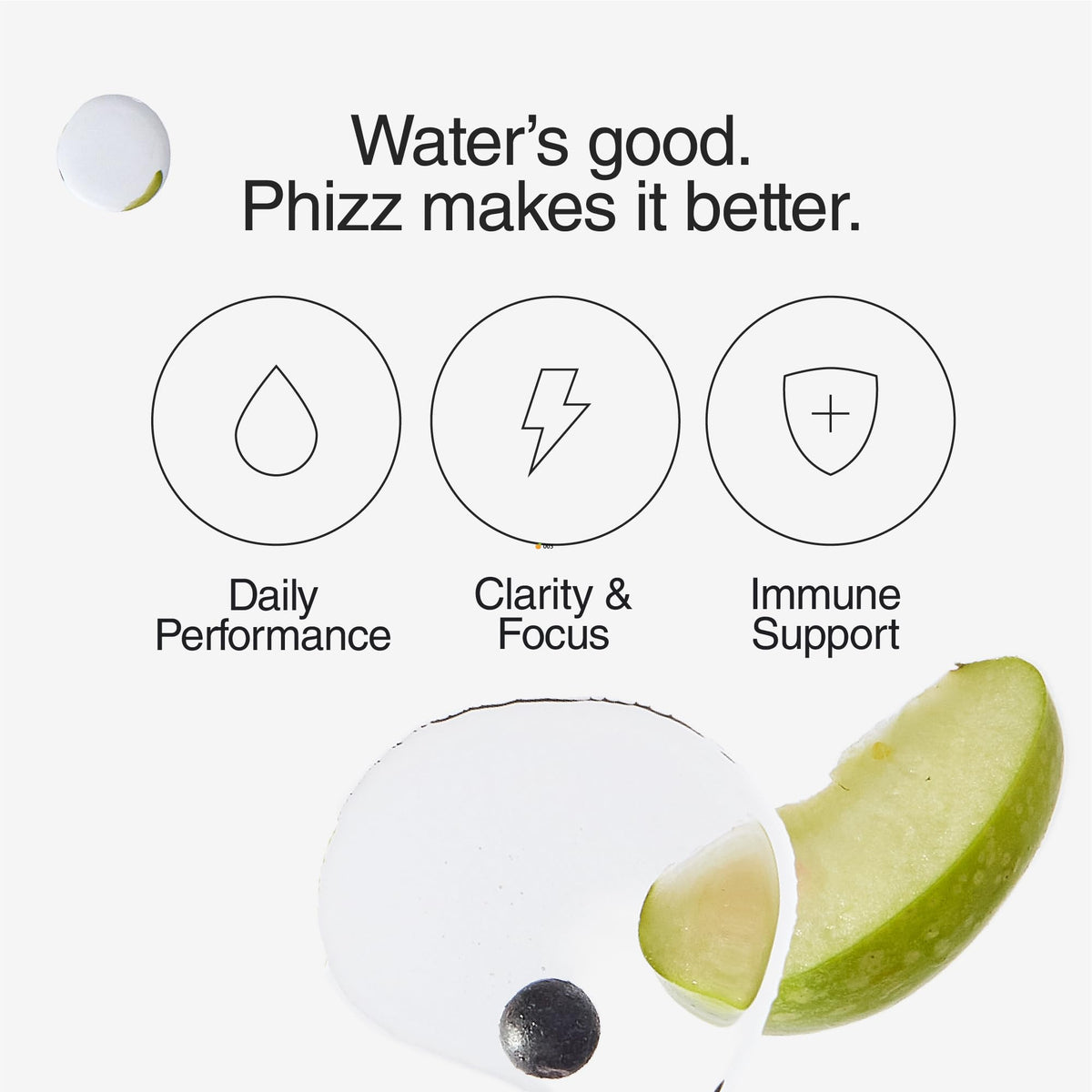 Phizz Electrolytes, Multivitamin & Hydration Tablets - 60 Effervescent Rehydration Electrolyte Tablets - 18 Vitamins & Minerals, Vitamin C, Vegan, Vegetarian & Low Calorie (Lemon, 60 Tablet)