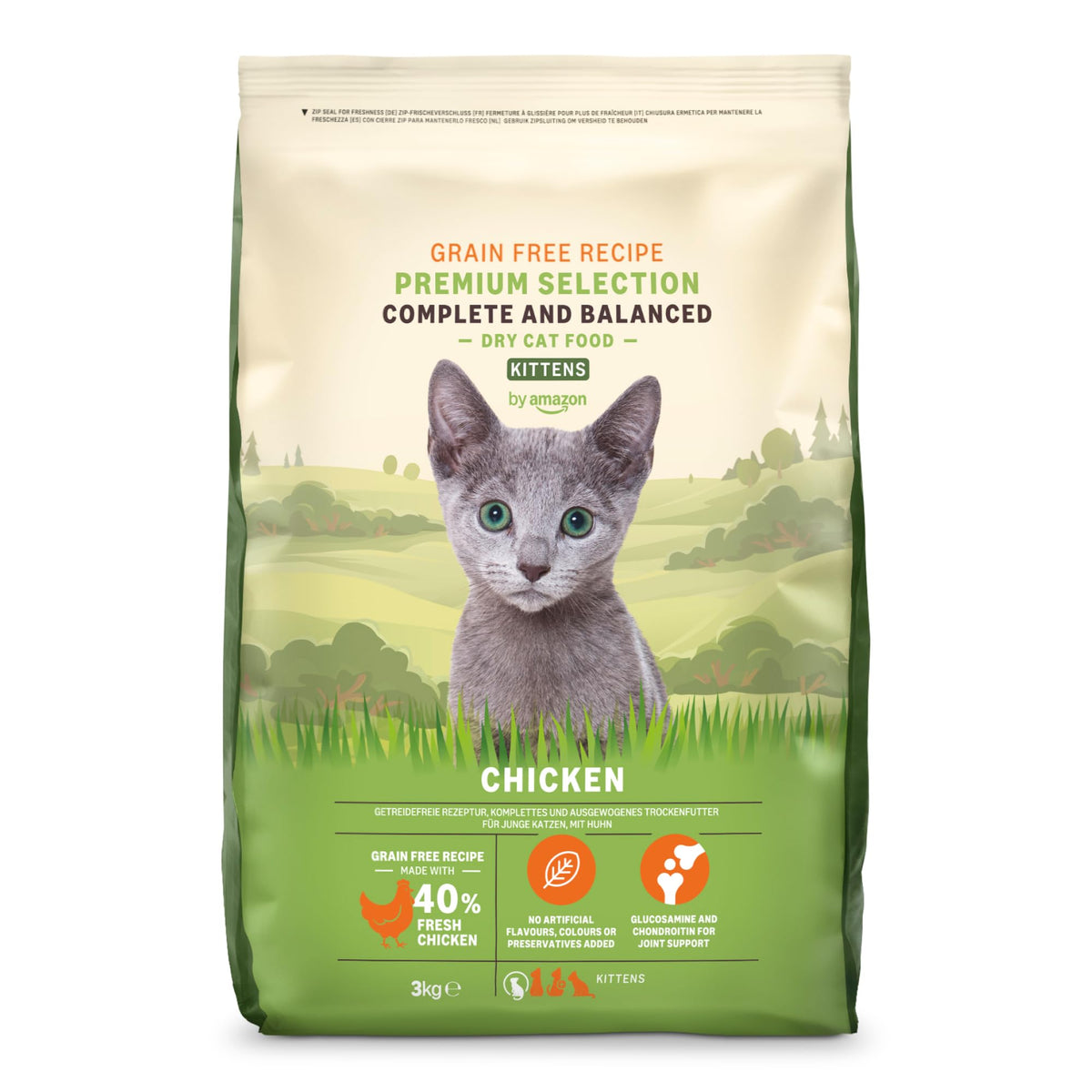 by Amazon Dry Cat Food for Adult Cats, Grainfree Recipe with Fresh Salmon, 1 Pack of 3kg (Previously a Lifelong brand, same product)