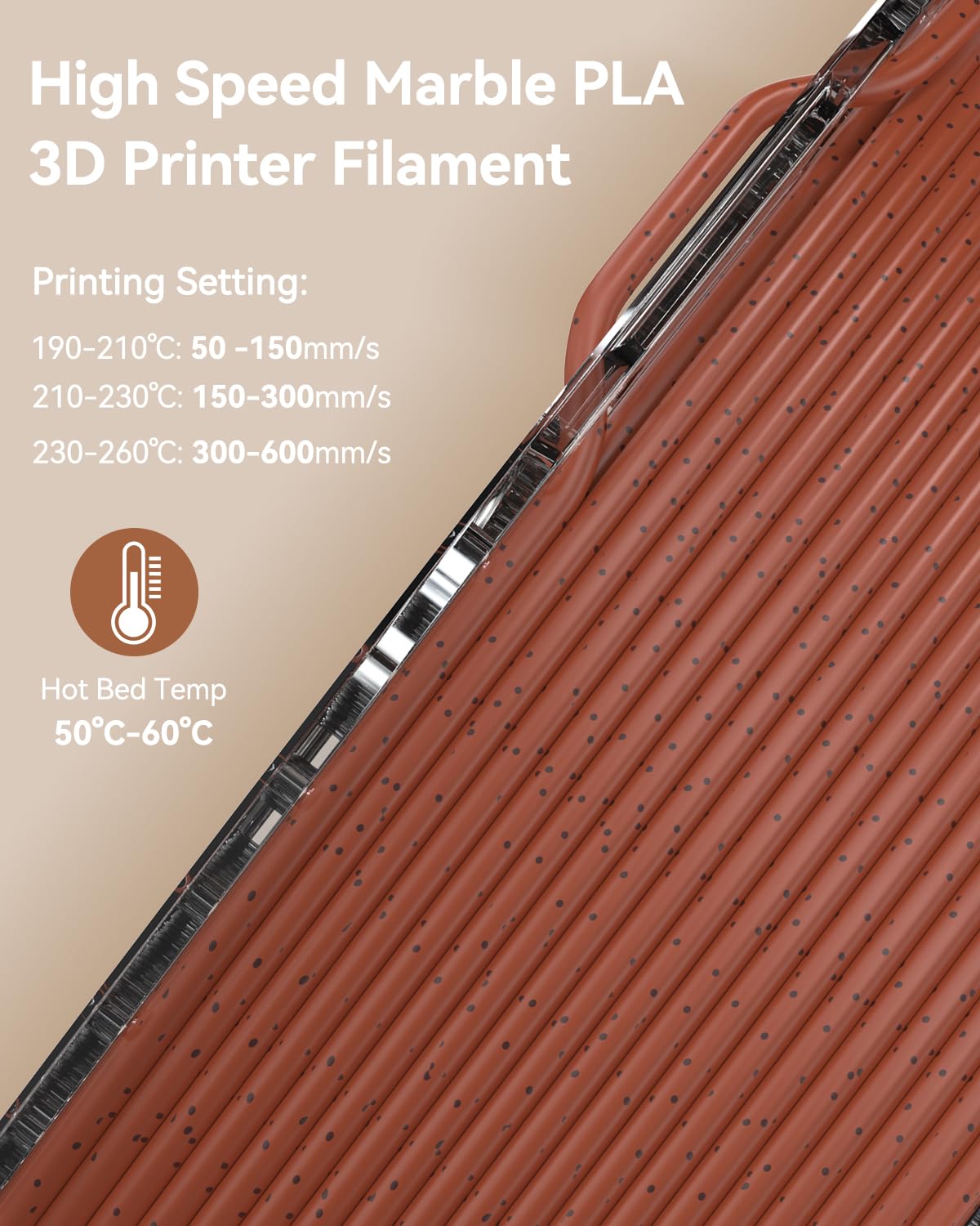 SUNLU 4KG Silk 2.0 PLA Filament 1.75, Gold+Silver+Titanium Steel+Copper Red
