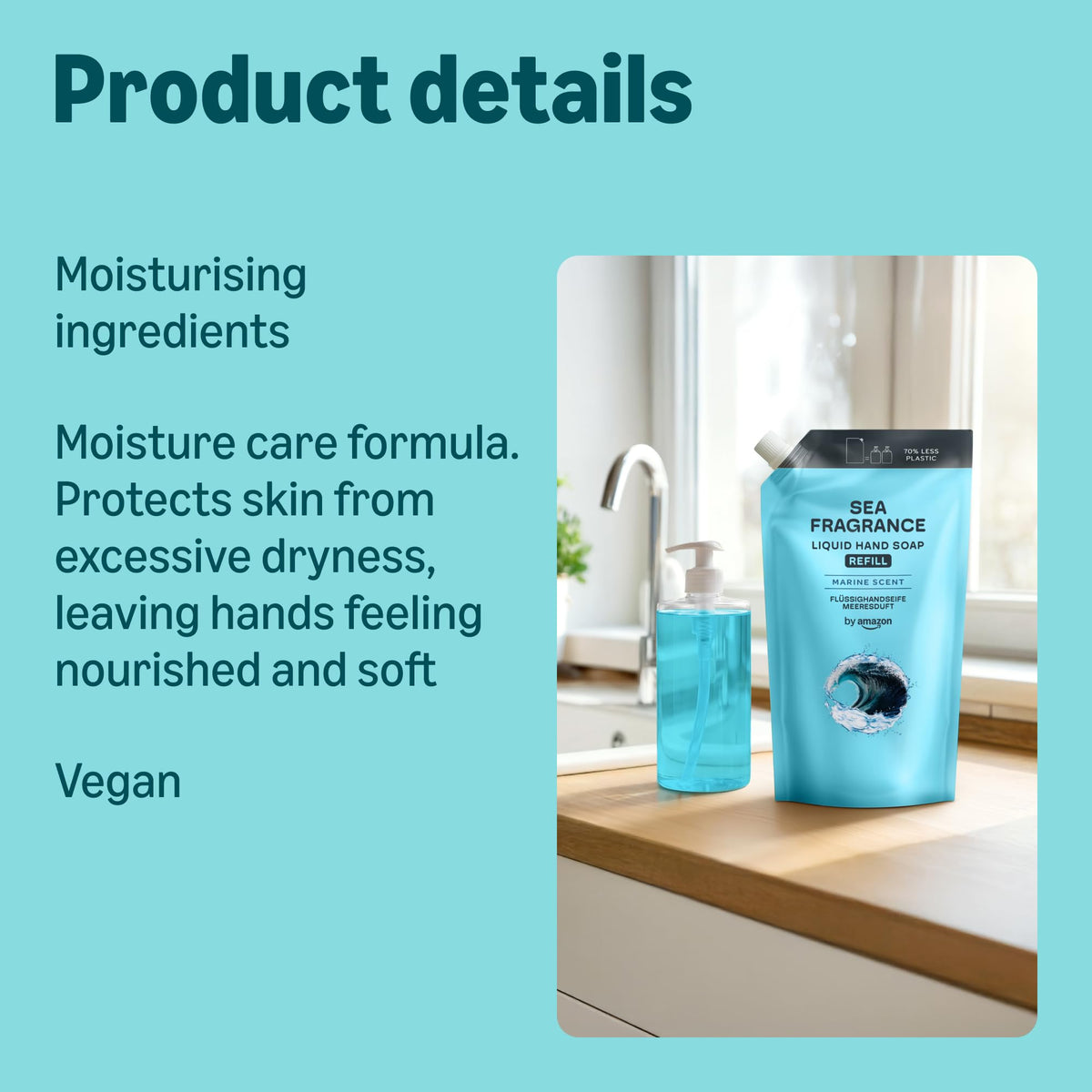 by Amazon Milk & Honey Hand Soap Refill, 2 x 1000ml