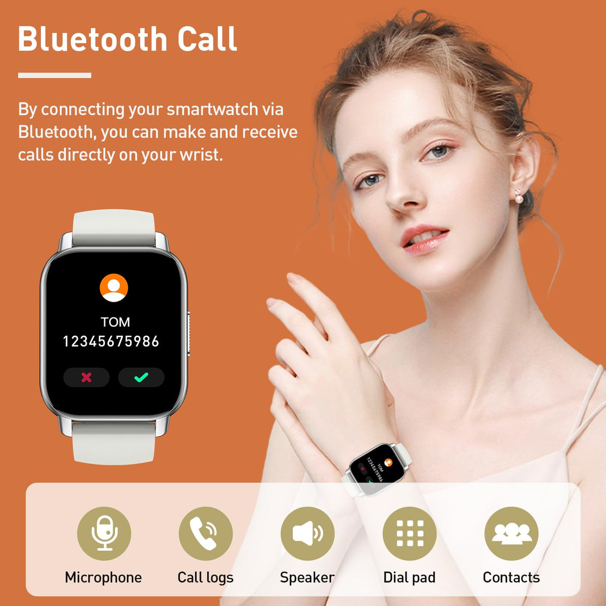 Cillso Smart Watch, Alexa Built-in, 1.83" Bluetooth Calling Fitness Watch
