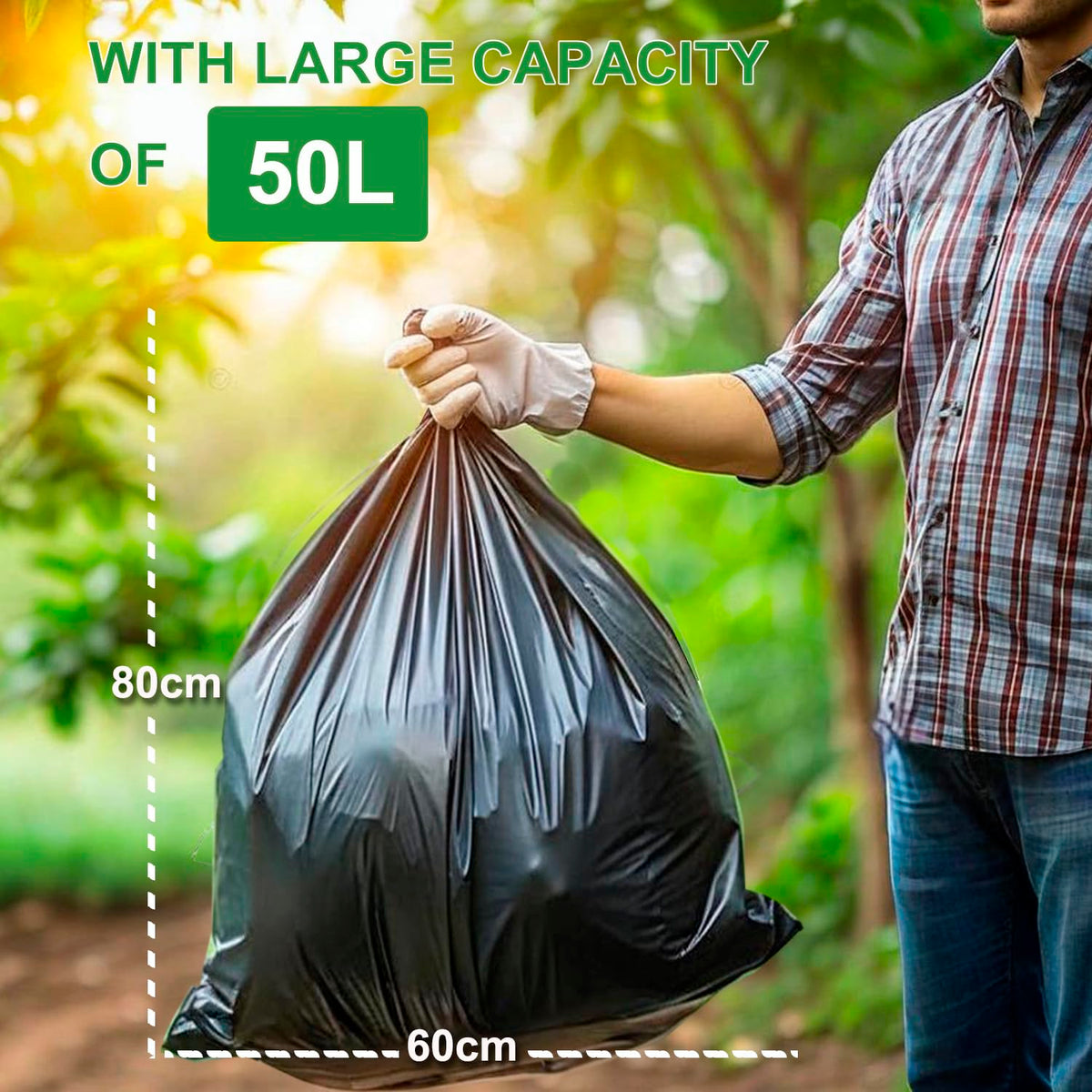 KITBEST 10L Biodegradable Bin Liners 120 Count Food Waste Trash Bags Small
