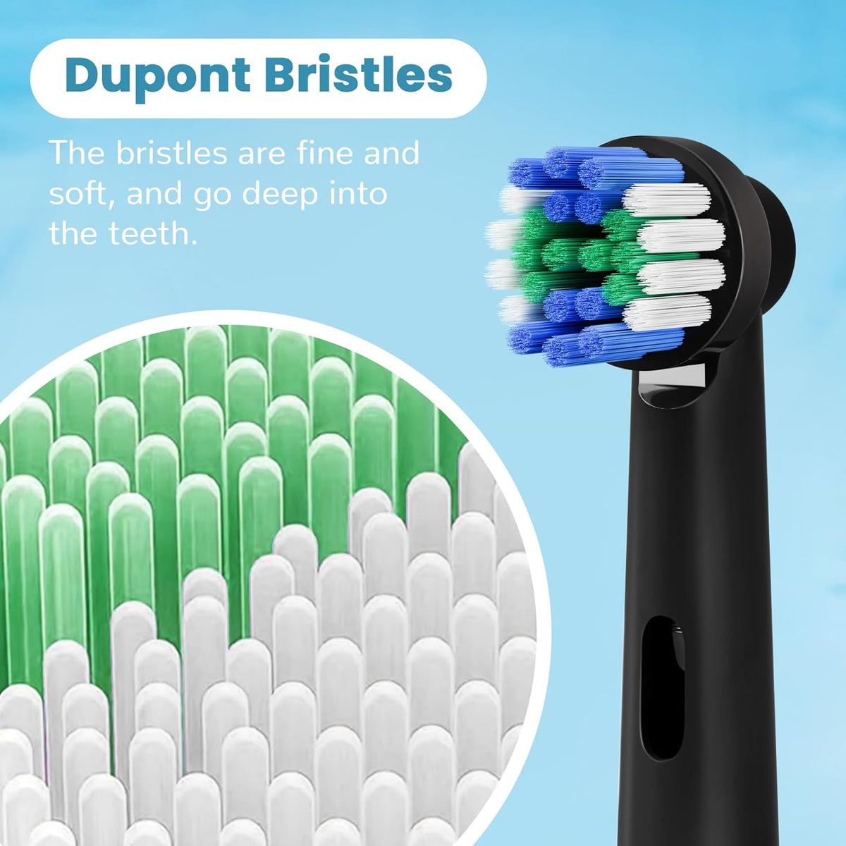 20 Pack Toothbrush Replacement Heads Black Compatible with Oral B Professional Soft Clean Electric Toothbrush Head Heads Refill Pro 500/1000/1500/3000/3757/5000/7000/7500/8000