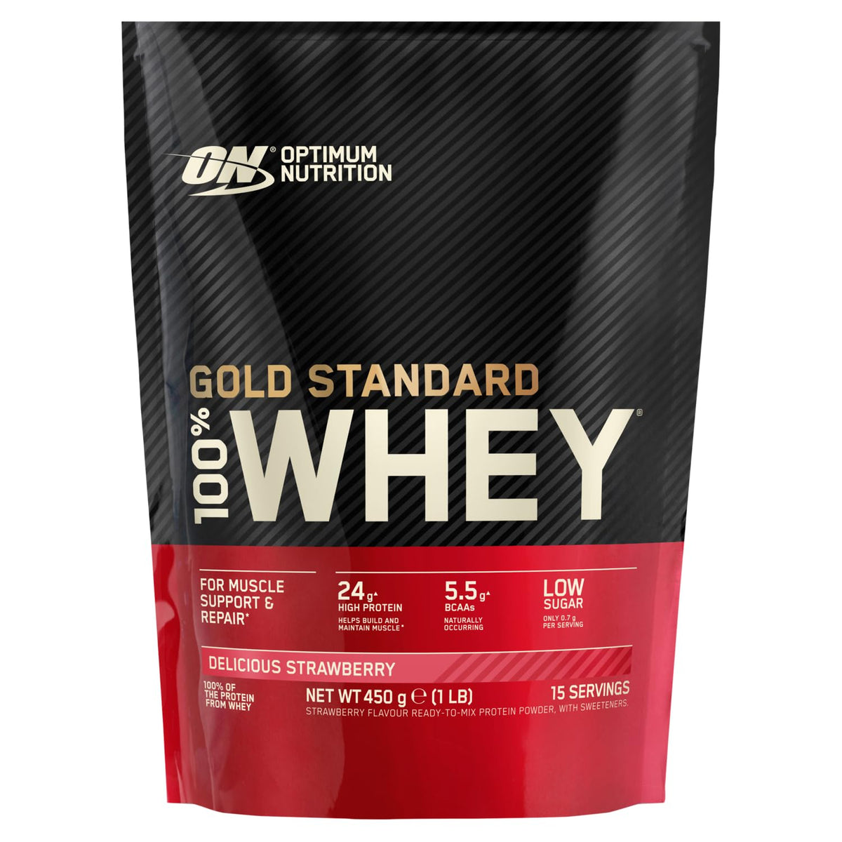 Optimum Nutrition Gold Standard 100% Whey Muscle Building and Recovery Protein Powder With Naturally Occurring Glutamine and BCAA Amino Acids, Double Rich Chocolate Flavour, Pack of 24, 24 x 31g