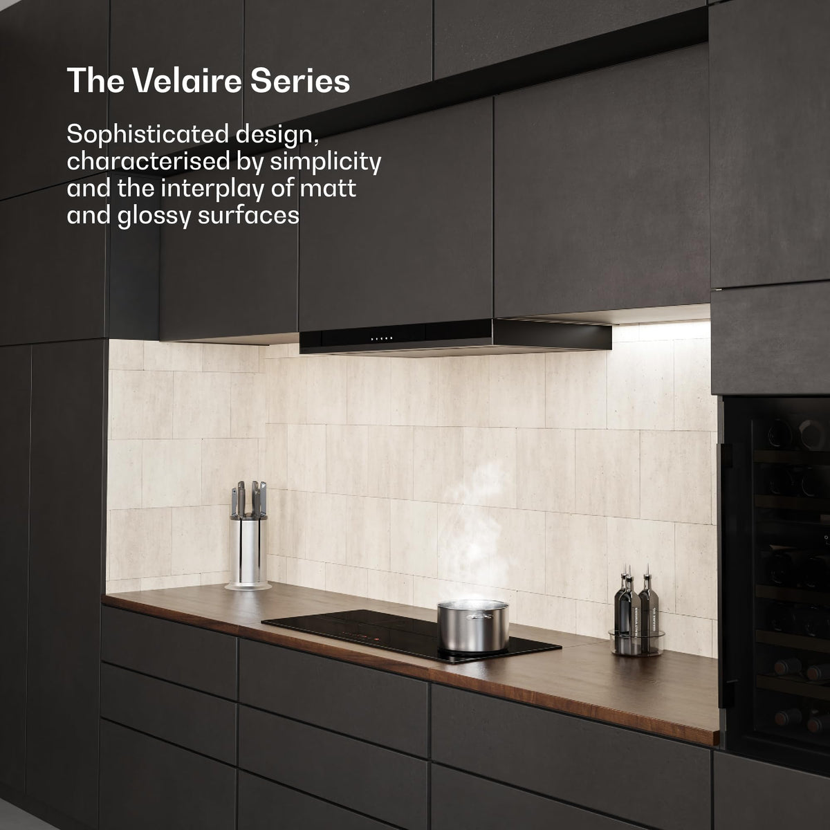 Klarstein Velaire Induction Hob 90 cm – 5 Zone Cooktop 7200W, Touch Slider, 9 Power Levels, 2 Flex Zones, Residual Heat Indicator