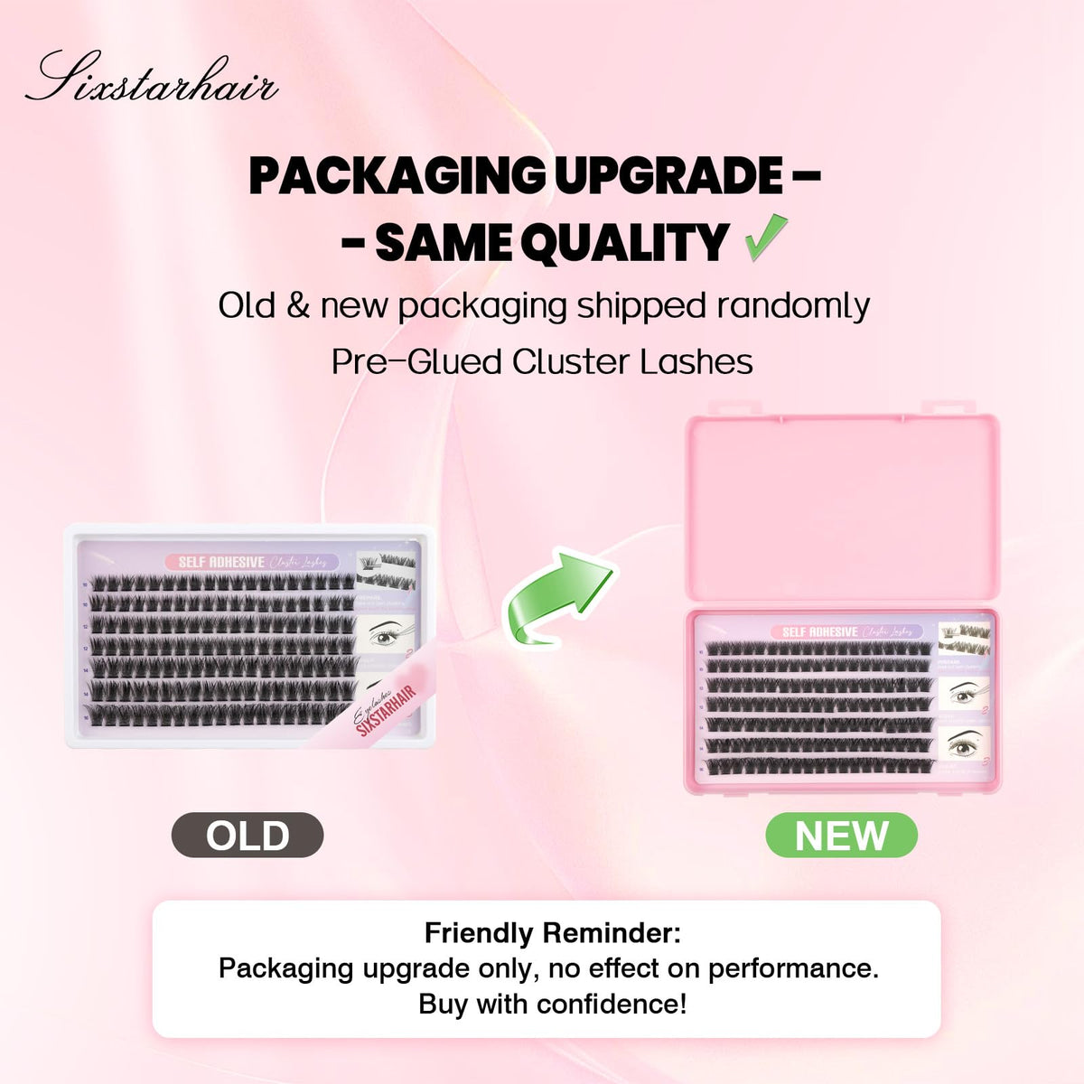 Sixstarhair Individual Eyelashes Kit Lash Clusters with Glue and Remover