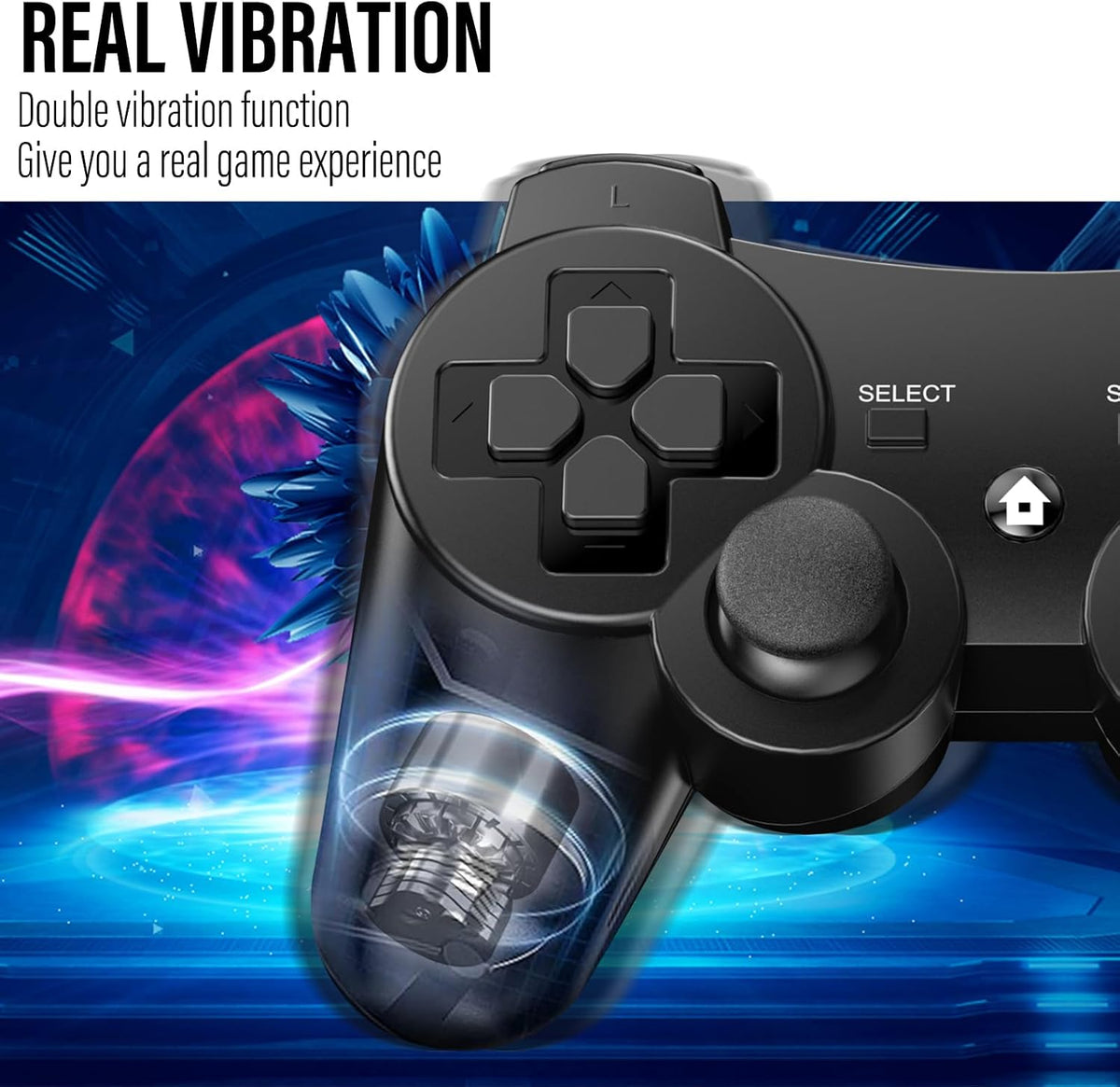 Controller for PS-3, Pack of 2 Wireless Controller