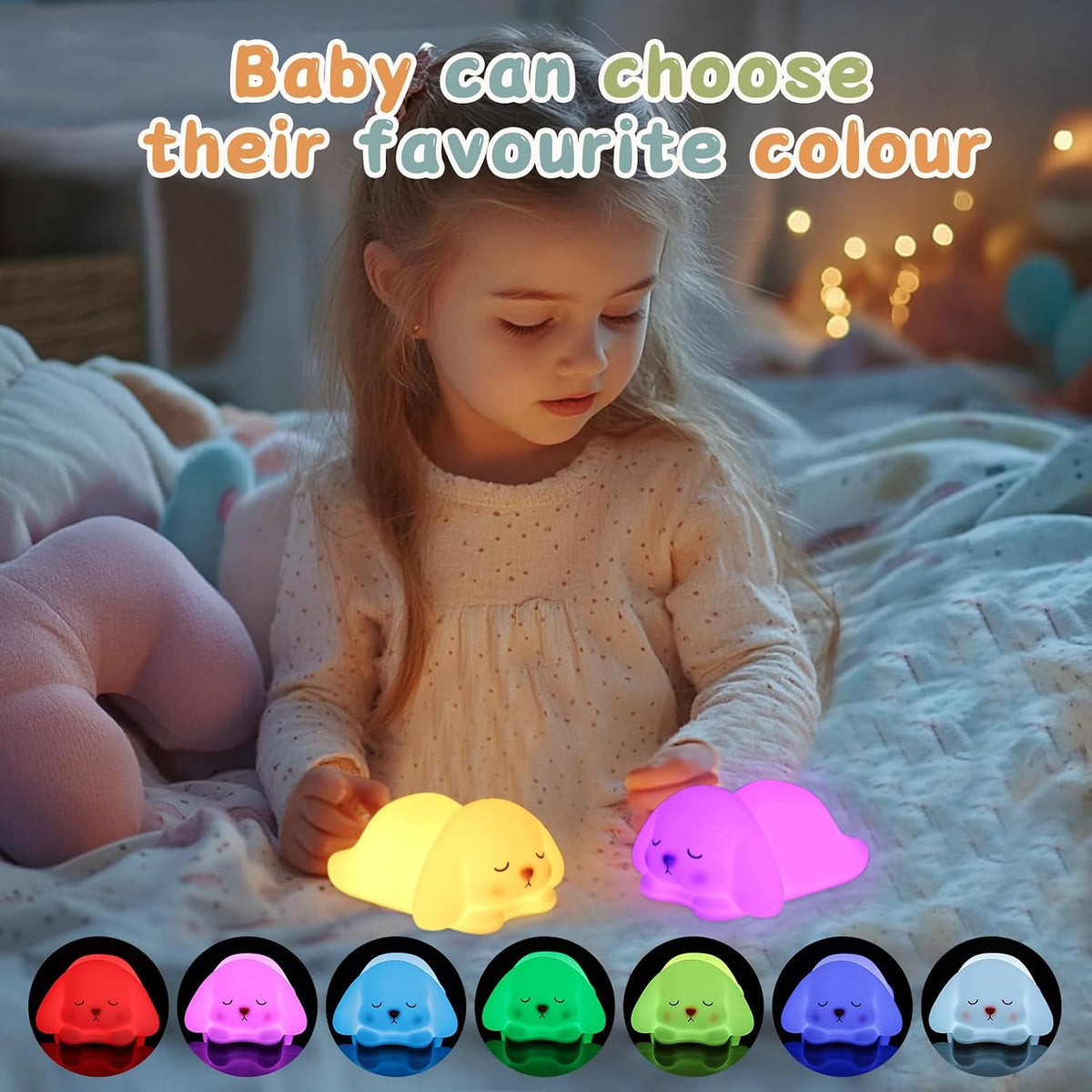 ZKLiLi Cat Night Light for Kids,Cute Night Lamp for Nursery,Squishy Silicone Touch Lights Portable, Gift for Birthday and Christmas for Kids Baby Children (Battery Cat)