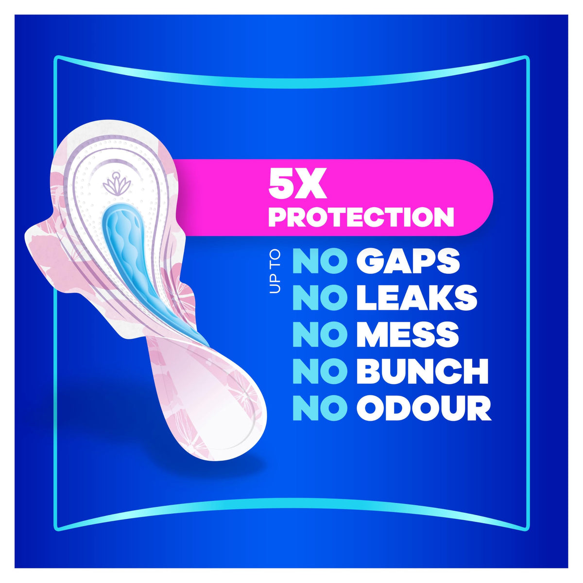 Always Platinum Secure Night Extra (Size 5) Sanitary Towels with Wings 16 Pads