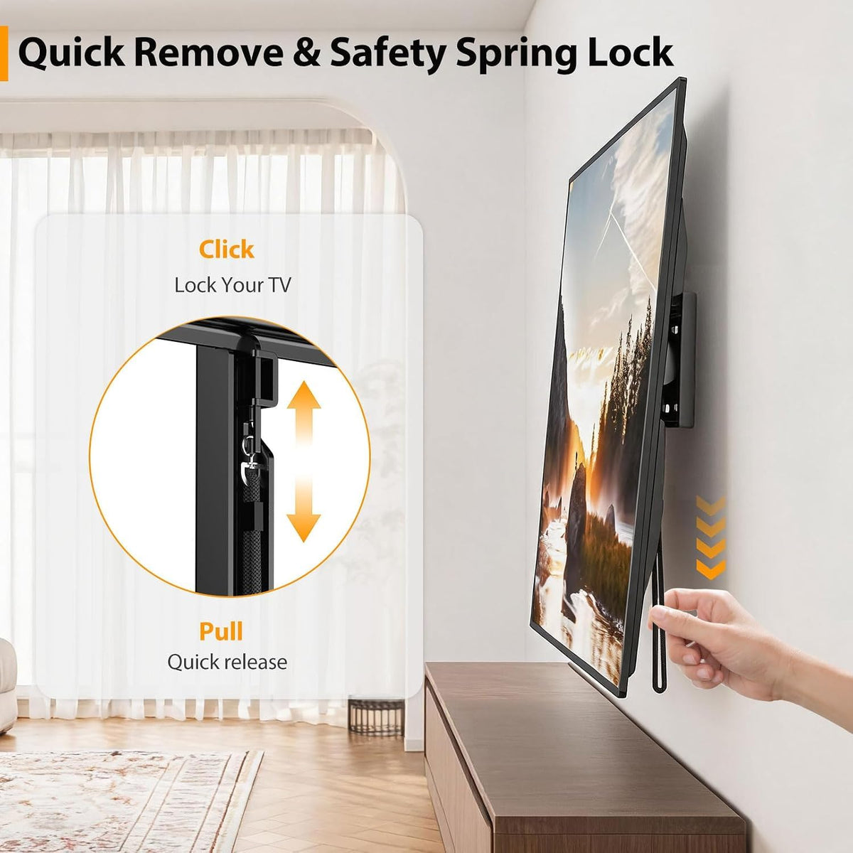 TV Wall Bracket Tilt for 14-42" LED/LCD/OLED Flat&Curved TVs Monitor, Support 25kg with Max VESA 200x200mm Spirit Level Included, Television Wall Mount Fit 32 38 40 inch Universal TV Bracket