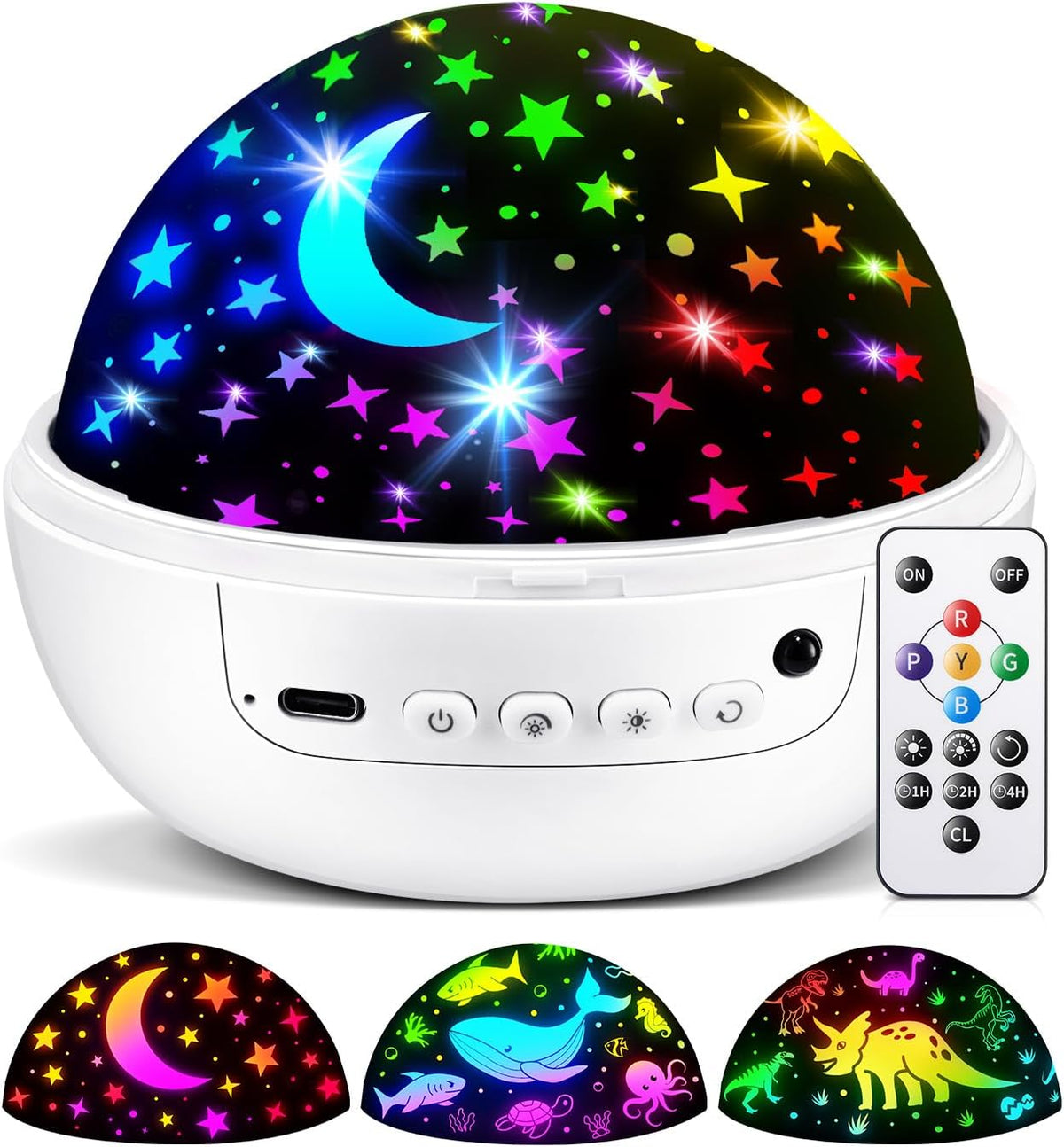Night Light Projector 93 Lighting Mode,Baby Toys Gift Dimmable+Timer+Remote