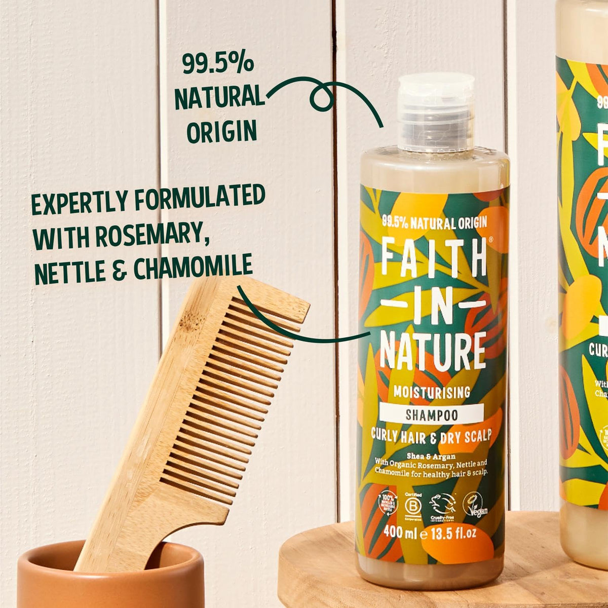 Faith In Nature Organic Coconut Shampoo, Hydrating for Dry Hair & Scalp, Vegan & Cruelty Free, No SLS, Silcones or Parabens, 400ml