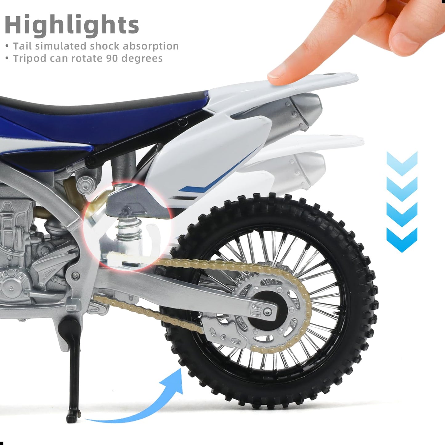 1:12 Scale Dirt Bike compatible for Kawasaki KX450F Motorcycle Model Mini Supercross Motorcross Moto Model Collection or Gift for Adult Kid Boy (Green)