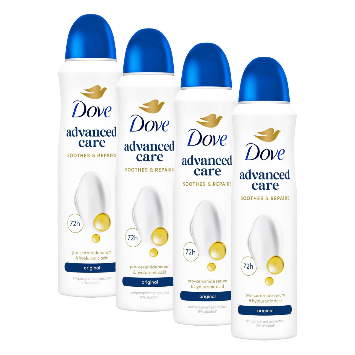 Dove Advanced Care Original Anti-Perspirant Aerosol Women's Deodorant Spray with Pro-Ceramide technology for 72 hour protection against sweat and odour 200 ml