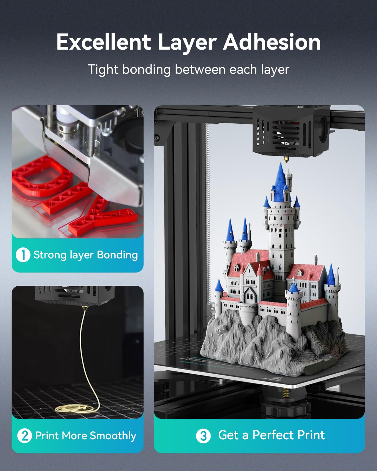 SUNLU PETG Filament 1.75mm Black PETG, High Toughness 3D Printer Filament