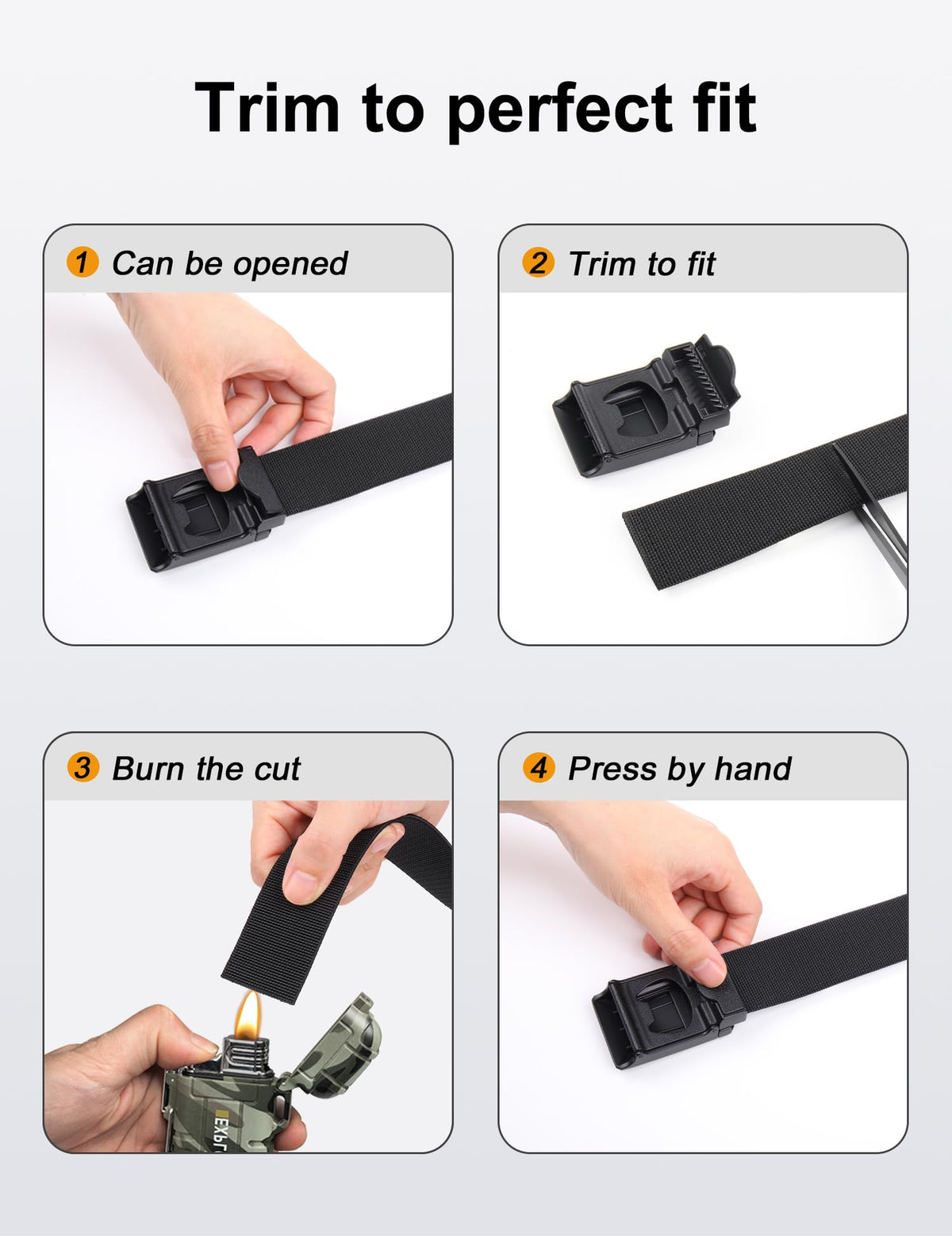 JUKMO Stretch Tactical Belt for Men, Military Work Rigger Hiking 1.5" Elastic Nylon Web Ratchet Quick Release Belt in Gift Box