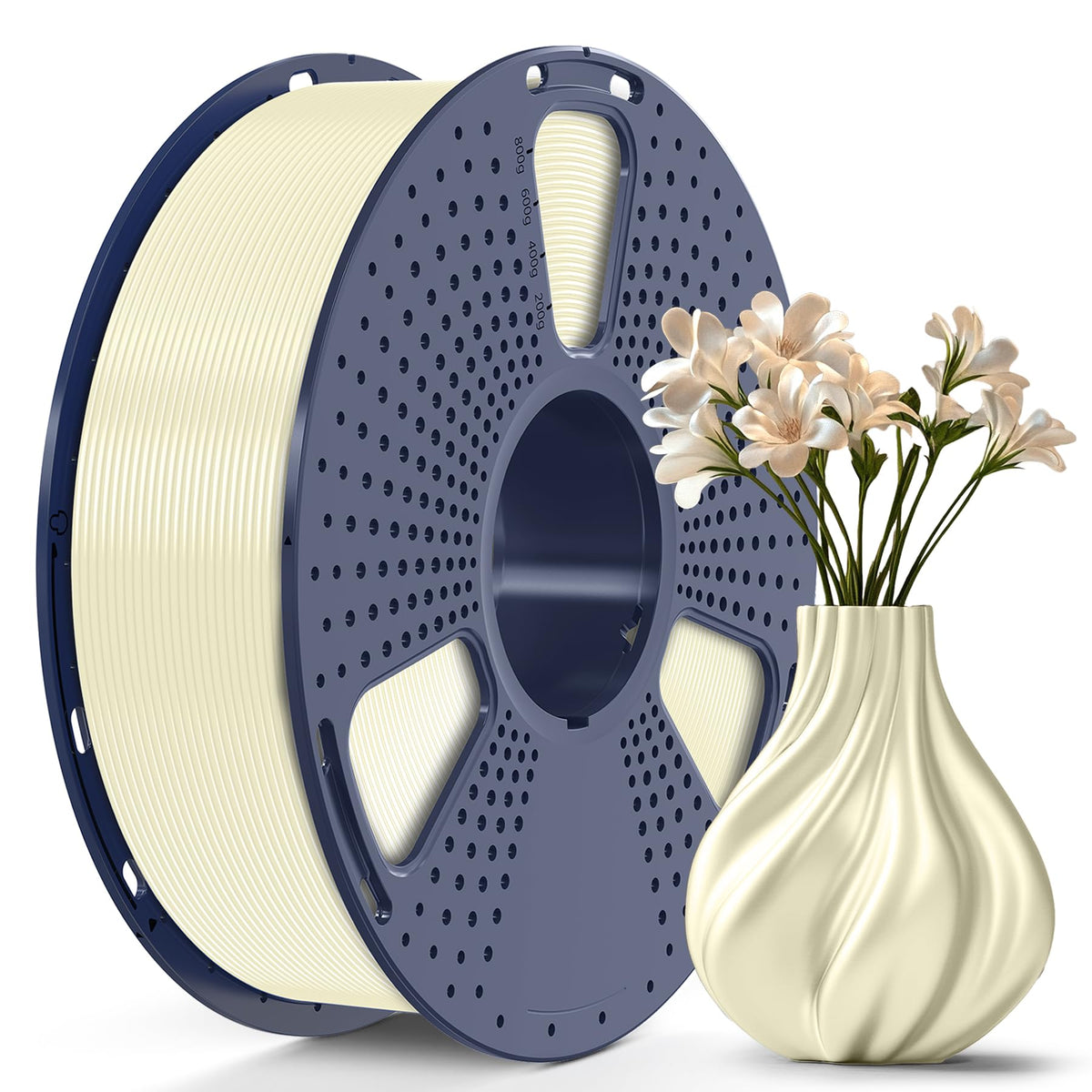 SUNLU Silk PLA+ Filament, Shiny Metallic Silk 3D Filament 1.75mm