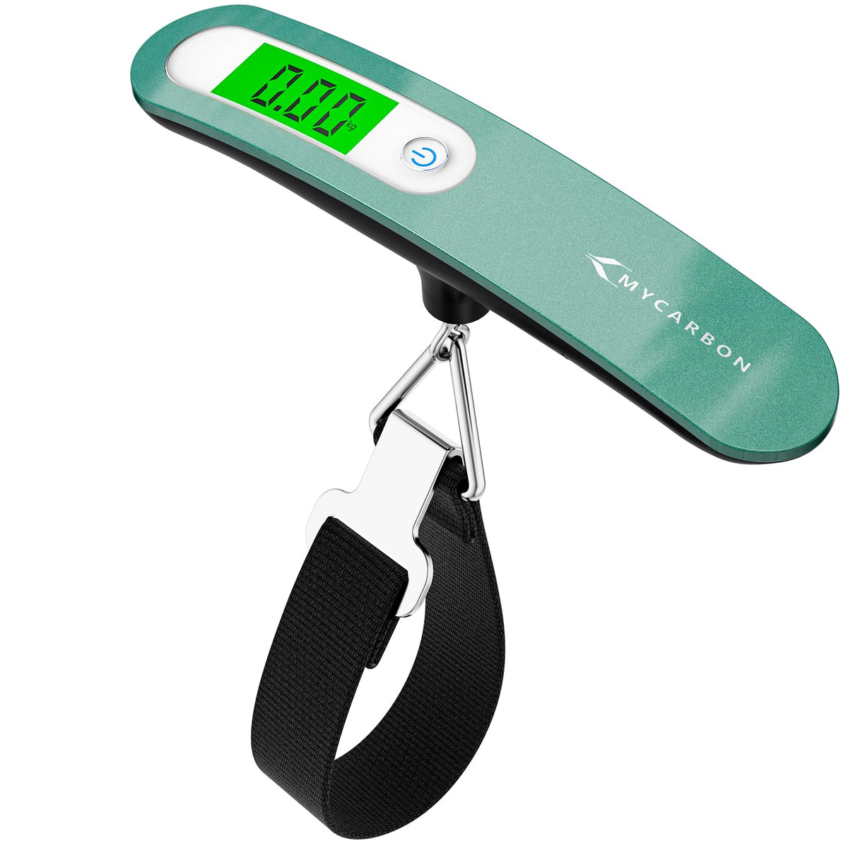 MYCARBON Luggage Scale Portable Digital Weight Scale for Travel Suitcase with Tare Function 110 Lb/ 50Kg Capacity (Silver)