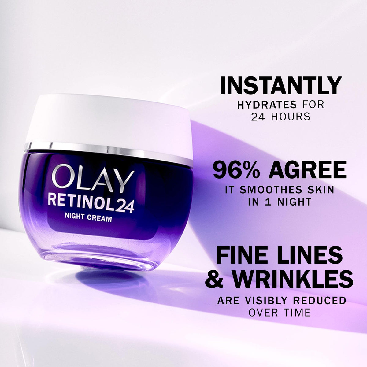 Olay Retinol 24 Night Cream Face Moisturiser, 50ml