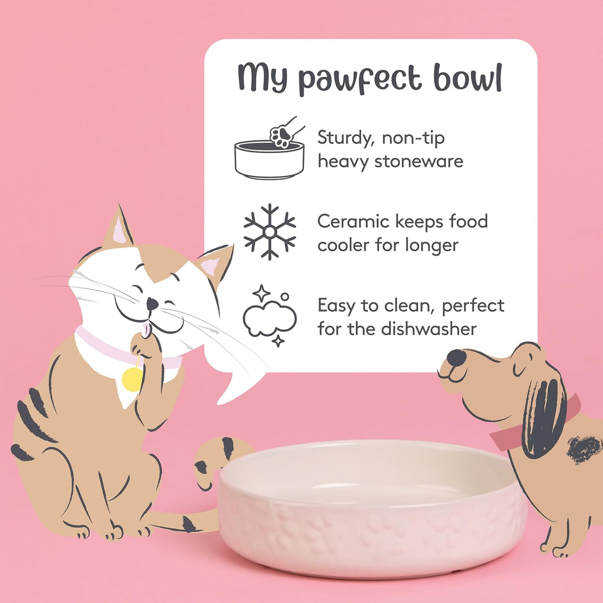Mason Cash Colour Mix Cream Cat Saucer 13cm |200ml Durable Stoneware Pet Bowl for Food & Water | Dishwasher, Freezer & Microwave Safe