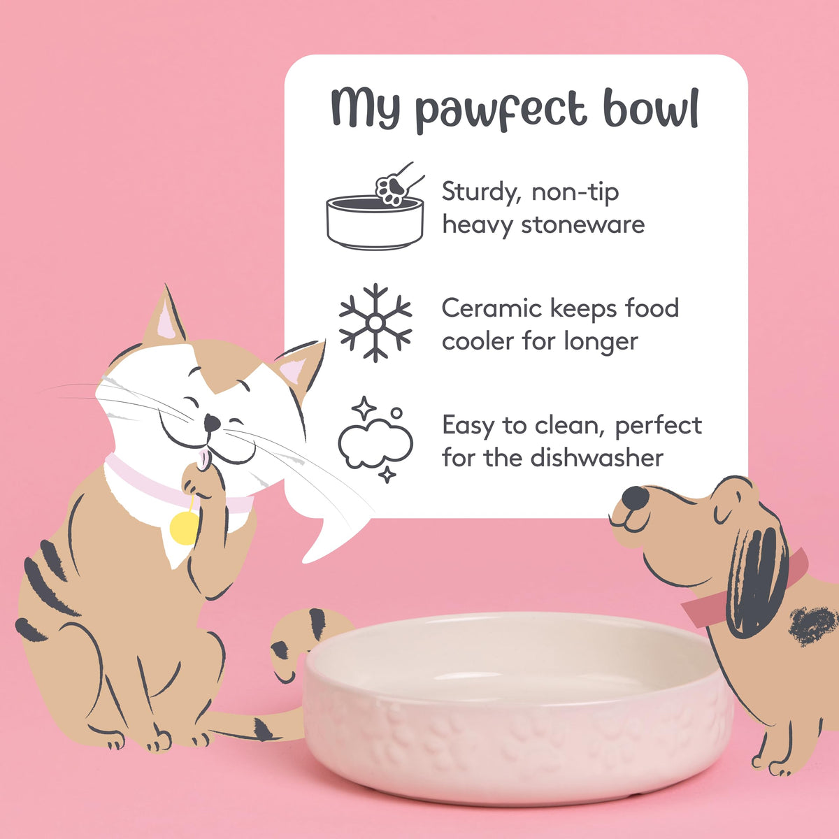 Mason Cash Colour Mix Cream Cat Saucer 13cm |200ml Durable Stoneware Pet Bowl for Food & Water | Dishwasher, Freezer & Microwave Safe