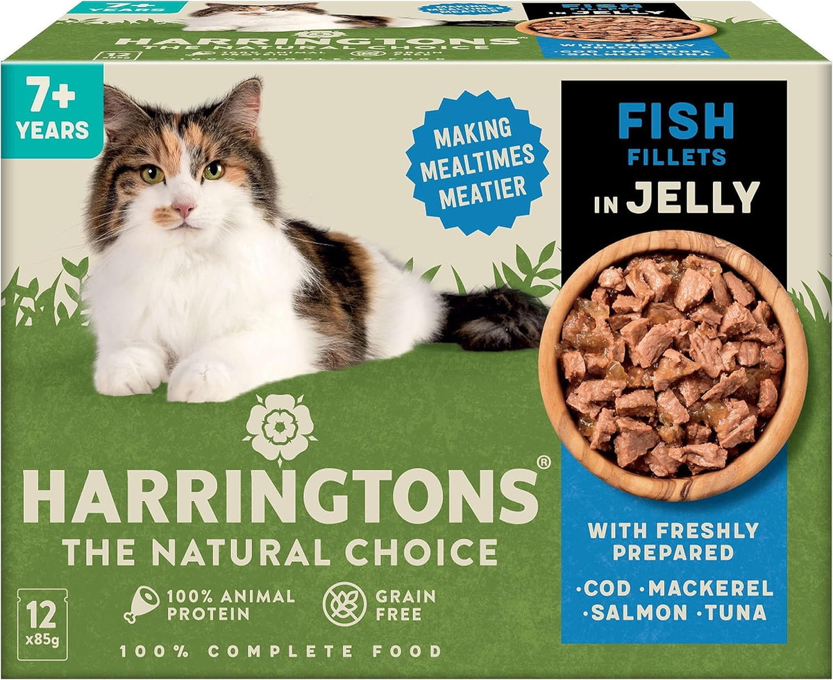Harringtons Complete Wet Adult Cat Food Pouch Mixed in Jelly Pack 40x85g