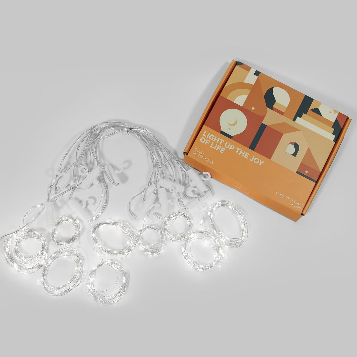 Ollny Curtain Fairy Lights, 300LED 3mx3m Waterfall Hanging String Lights