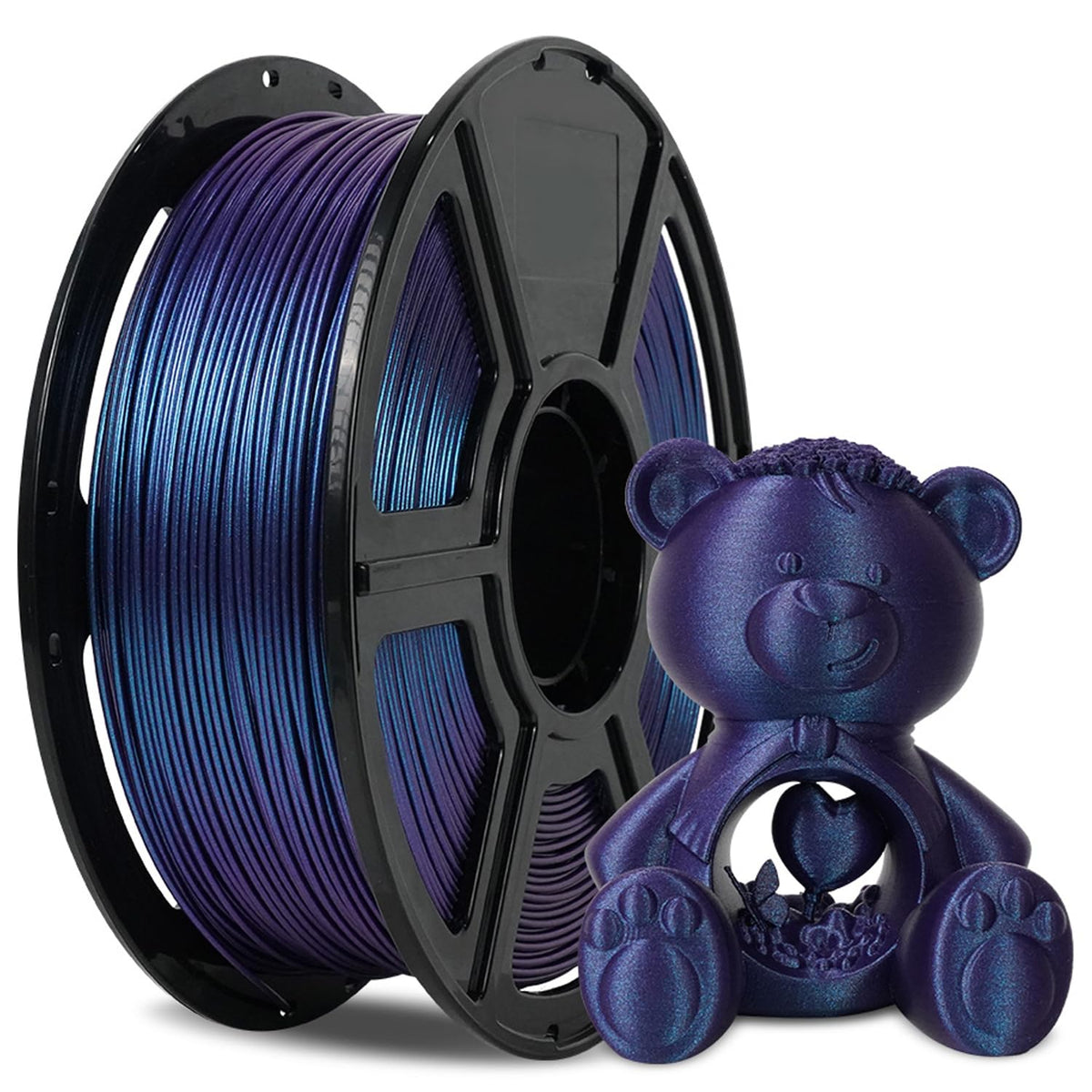 FLASHFORGE 3D Printer Filament, PLA PRO Filament 1.75mm, 1KG Spool (2.2lbs), Dimensional Accuracy +/- 0.02mm for FDM 3D Printers, Better Tenacity & No Knotting (White)