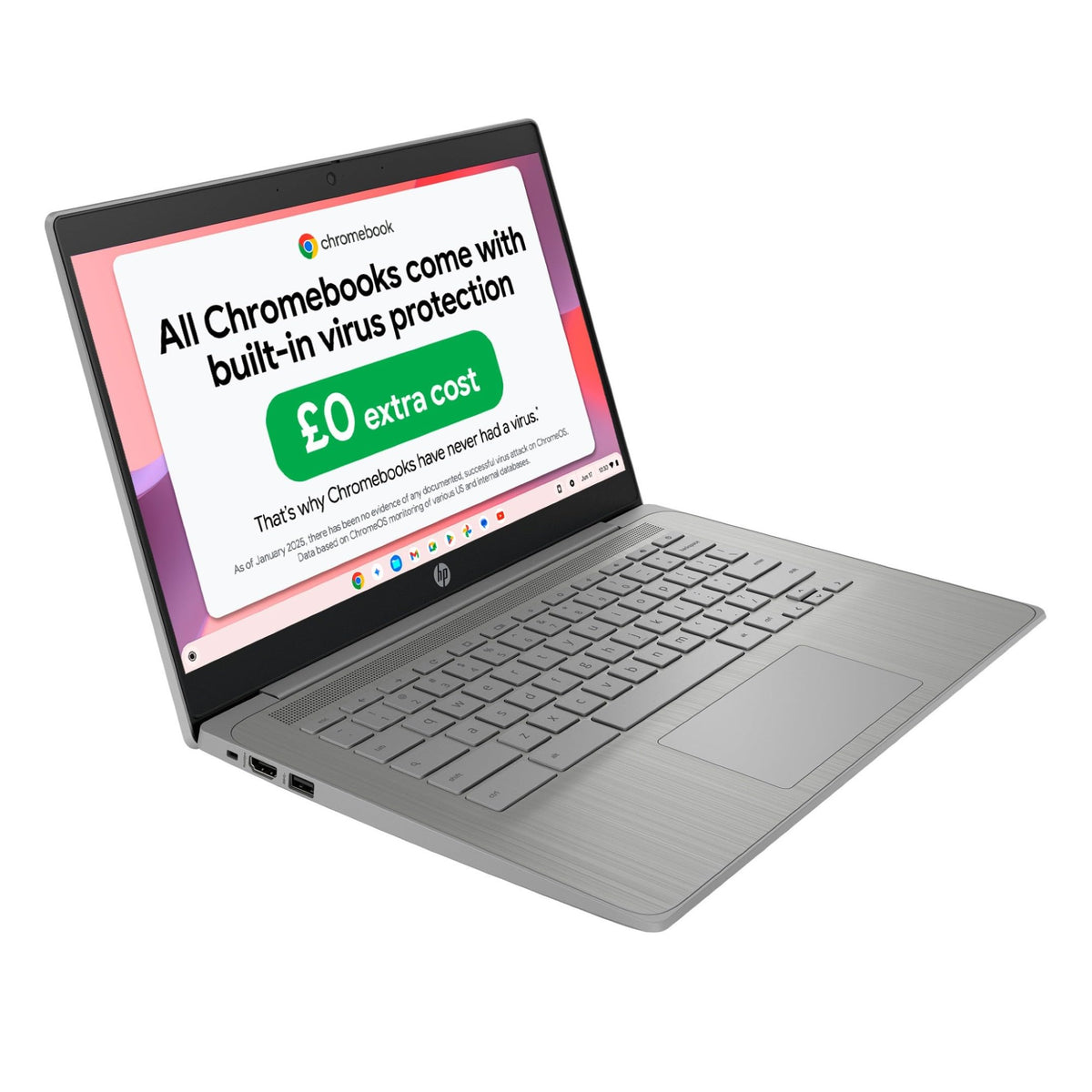 HP Chromebook 14" | Intel N100 Processor | 8 GB RAM | 128 GB UFS | Full HD