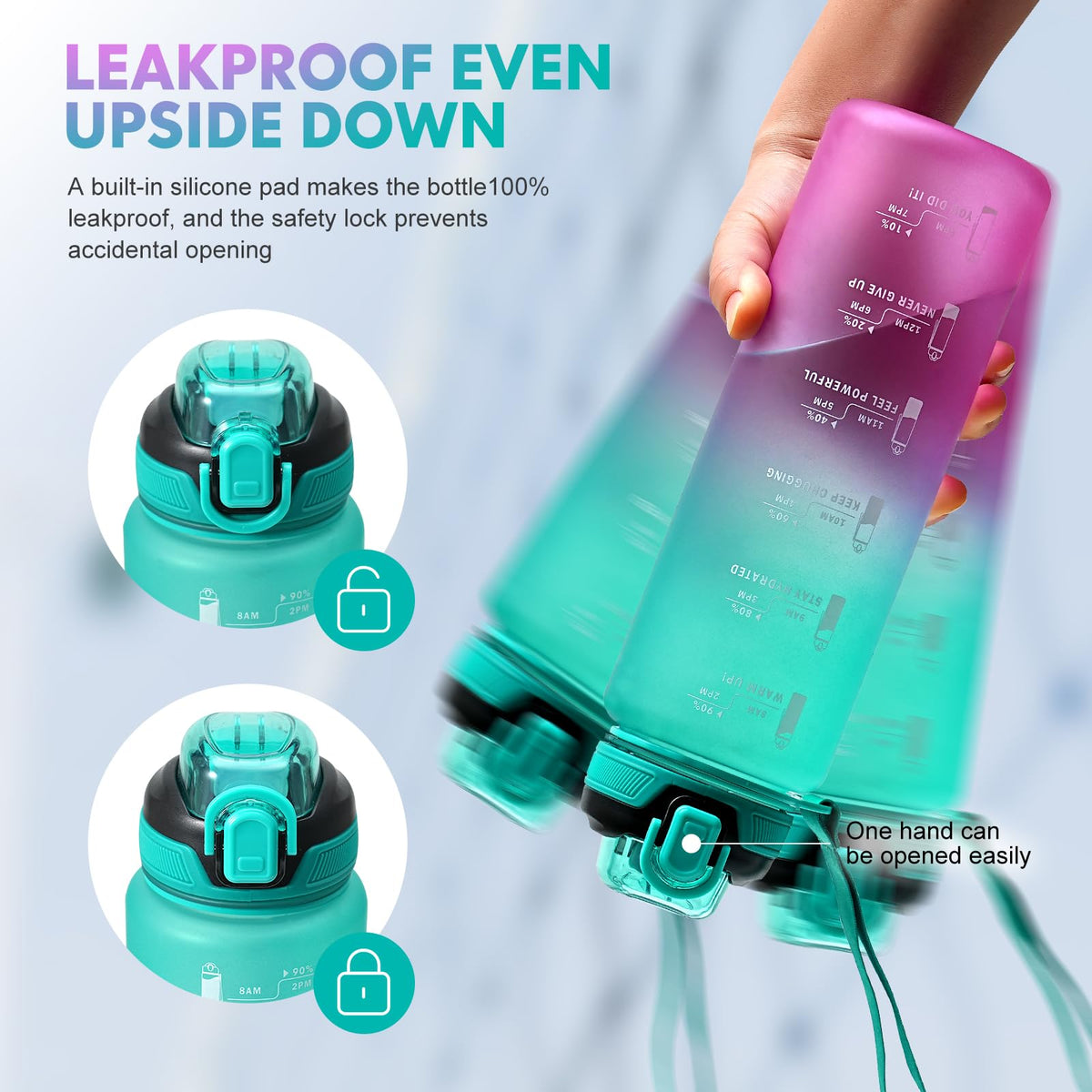 SEASEVEN Flat Water Bottle 750ML for Gym,School Office(Flat Pink)