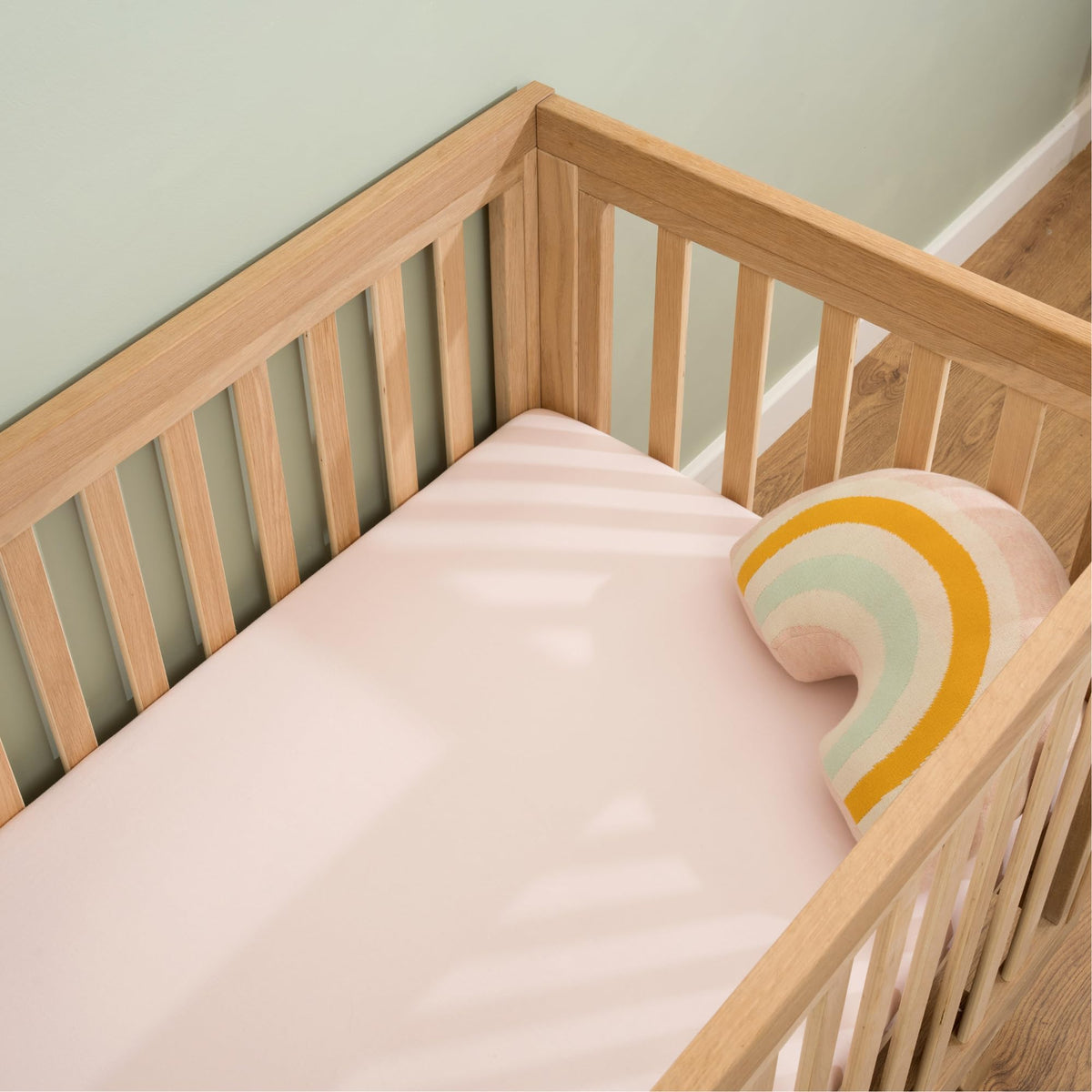 Clair de Lune 2 Pack Fitted Jersey Cotton Cot Sheets 60 x 120 cm (White)