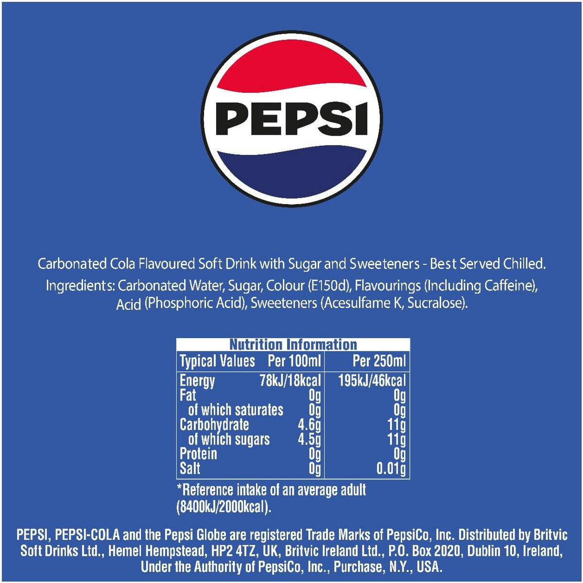 Pepsi Regular Cola , 24 x 330ml