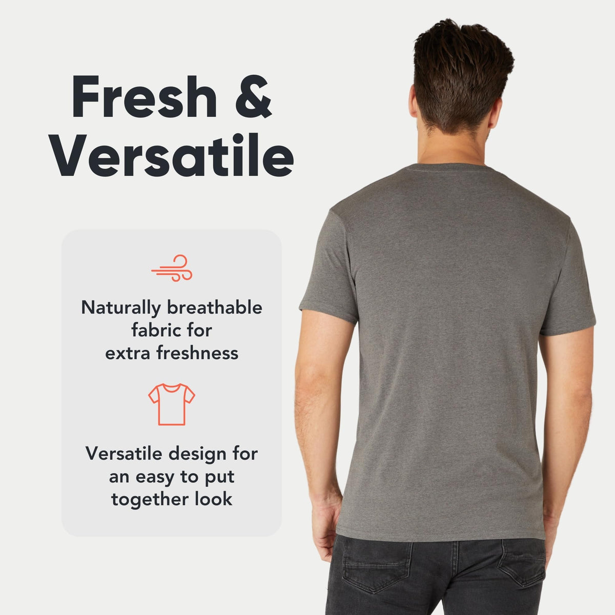 FM London 3/5 Pack Mens T Shirt, Premium Weight, 100% Cotton & Super Soft