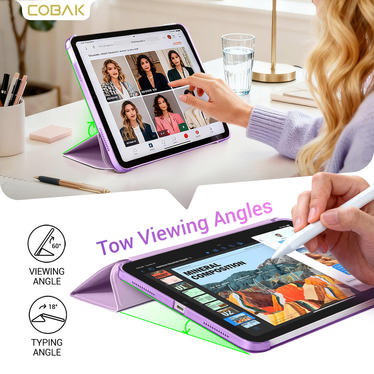 CoBak Case for for iPad A16 11th Gen 11" /10th Gen 10.9"