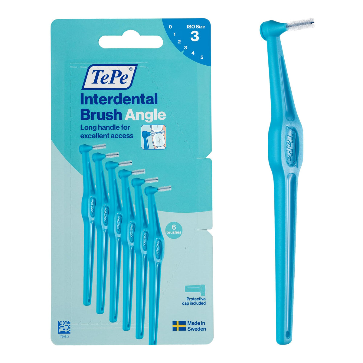 TePe Interdental Brush Angle, Pink, 0.4mm/ISO 0, 6pcs, Carton Pack