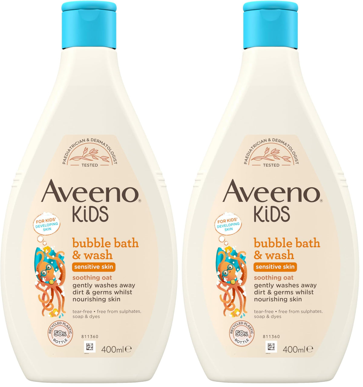 Aveeno Kids Bubble Bath & Wash for Sensitive Skin (1 x 400ml)
