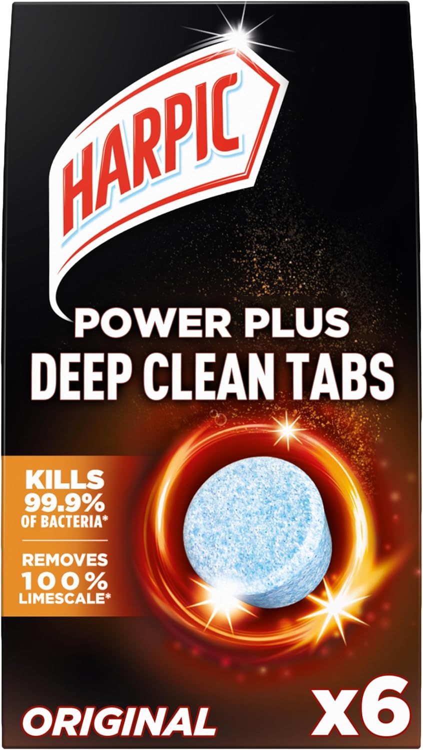 Harpic Power Plus Deep Cleaning Toilet Tablets, Original, 6 pack