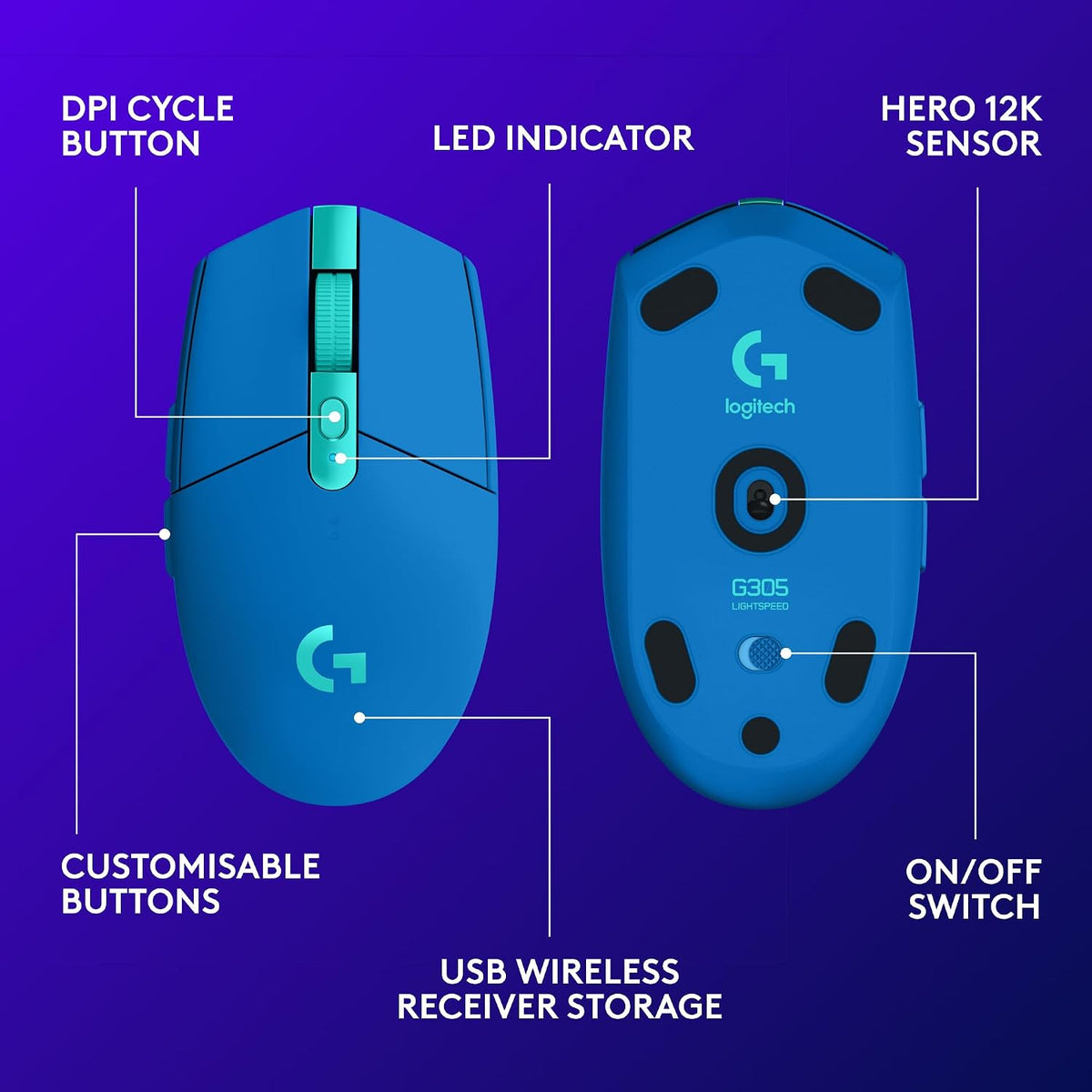 Logitech G G305 LIGHTSPEED Wireless Gaming Mouse