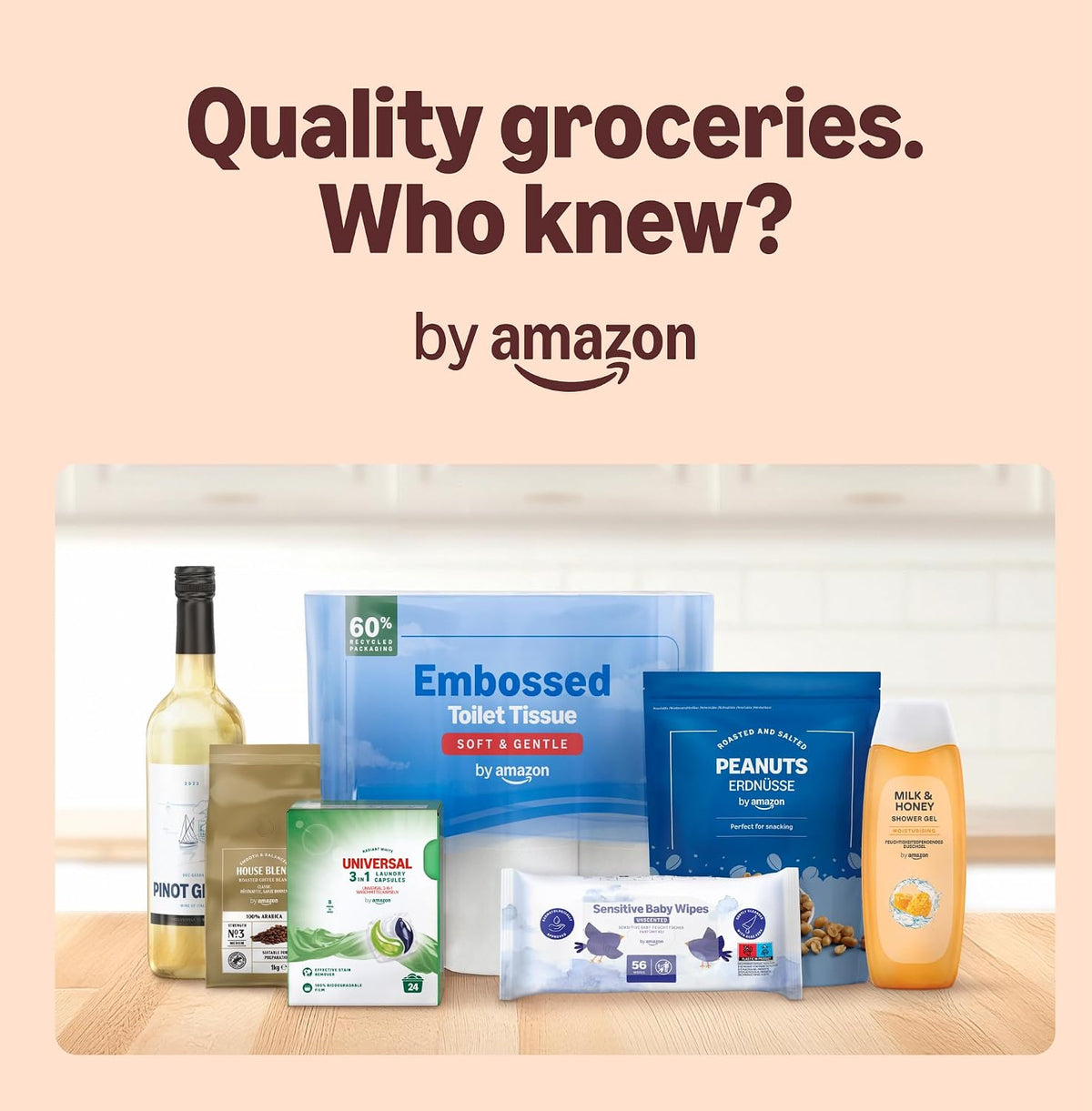 Our Essentials by Amazon Kitchen Towel Jumbo Roll 1 Pack, 2-Ply, 240 Sheets