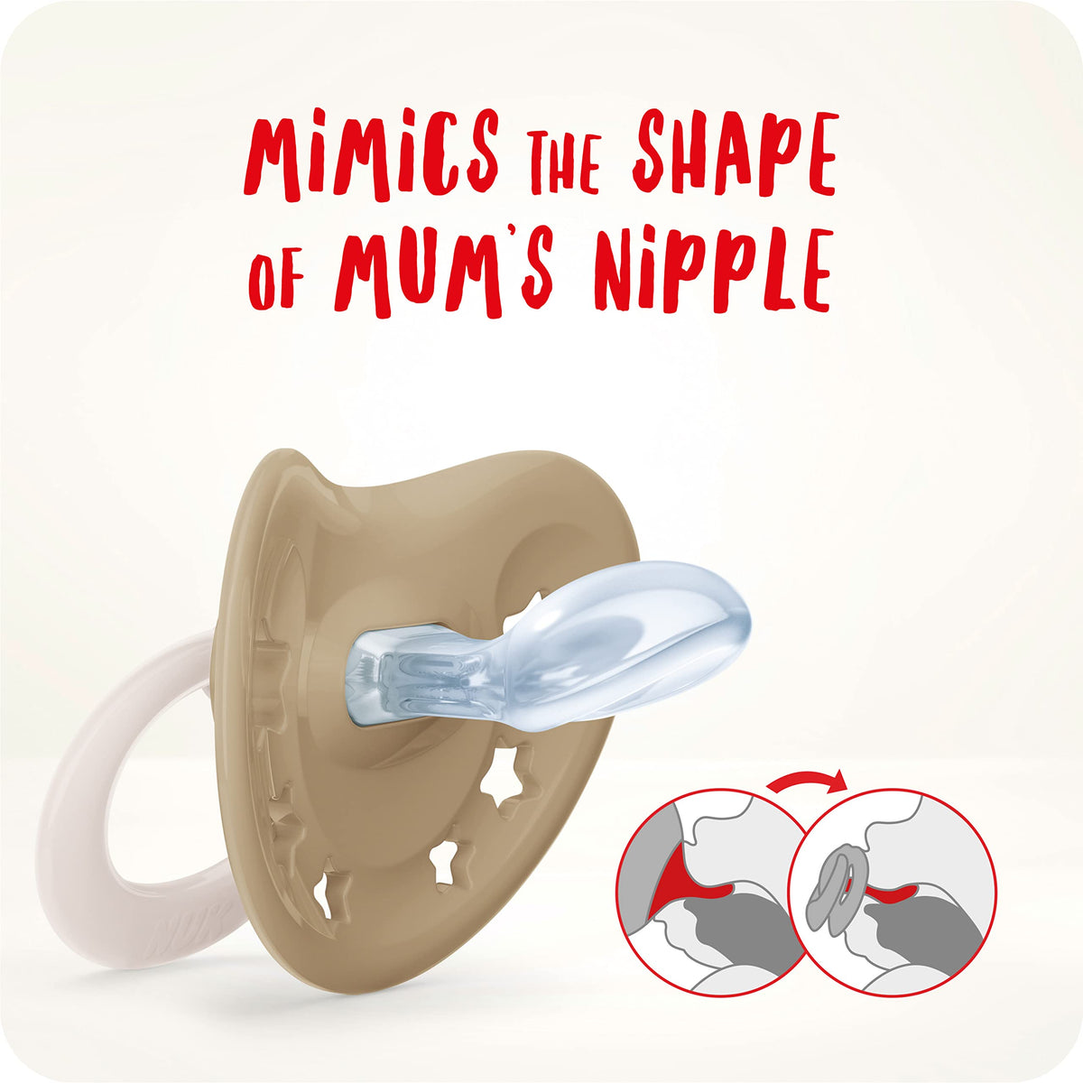 NUK Signature Day & Night Baby Dummy | 6-18 months | Soothes 95% of Babies | Heart-Shaped BPA-Free Silicone Soothers | Glow-in-the-Dark | Hearts | 4 Count