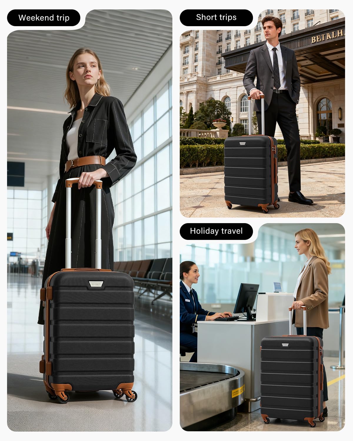 COOLIFE 28 Inch Large Suitcase, ABS+PC, Lightweight Hard Shell Luggage