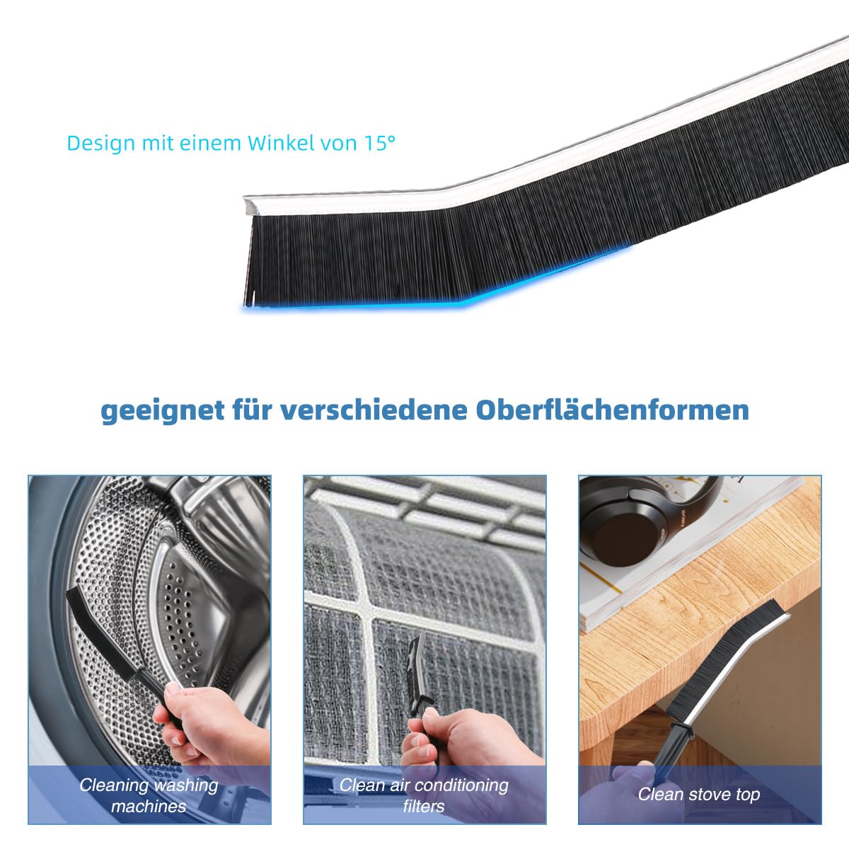 CUCM Cleaning Brush,Hard Bristle Crevice Cleaning Brush UK 3 Pcs Bathroom Crevice Gaps Brush Groove Crevice Cleaning Tool for Narrow Corners in Home Kitchen Bathroom and Window