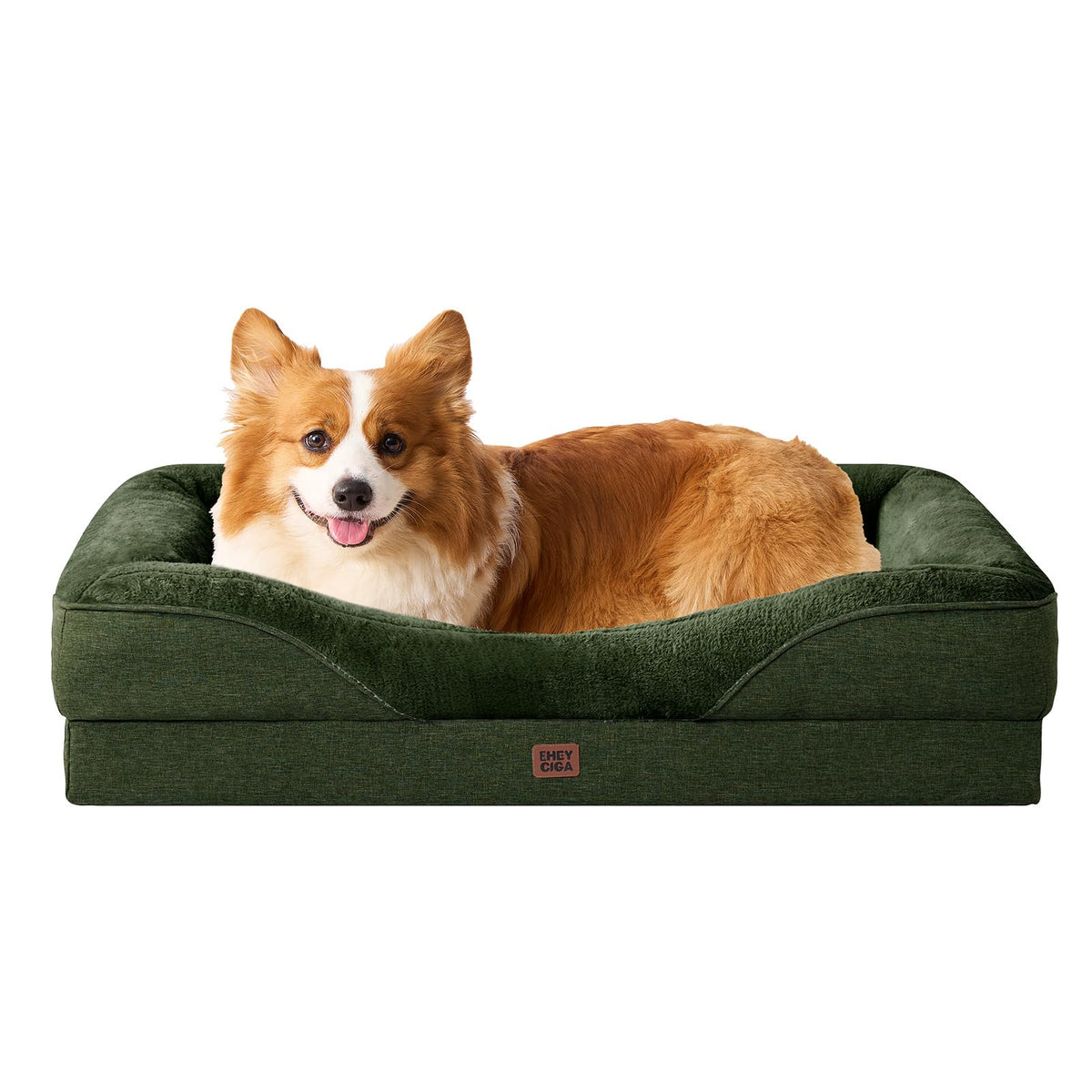 EHEYCIGA Memory Foam Orthopedic Dog Beds Large, 91x68x17cm, Dark Grey